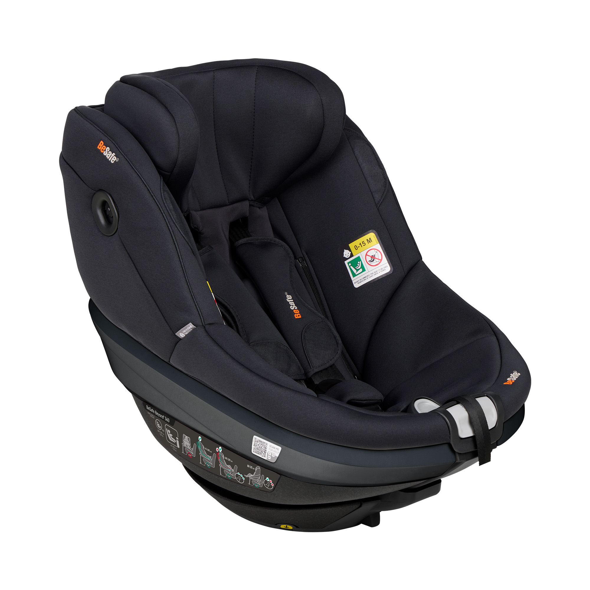 Reboarder 0-18 kg, Gruppe 0+/1, BeSafe, Schwarz – Produktansicht