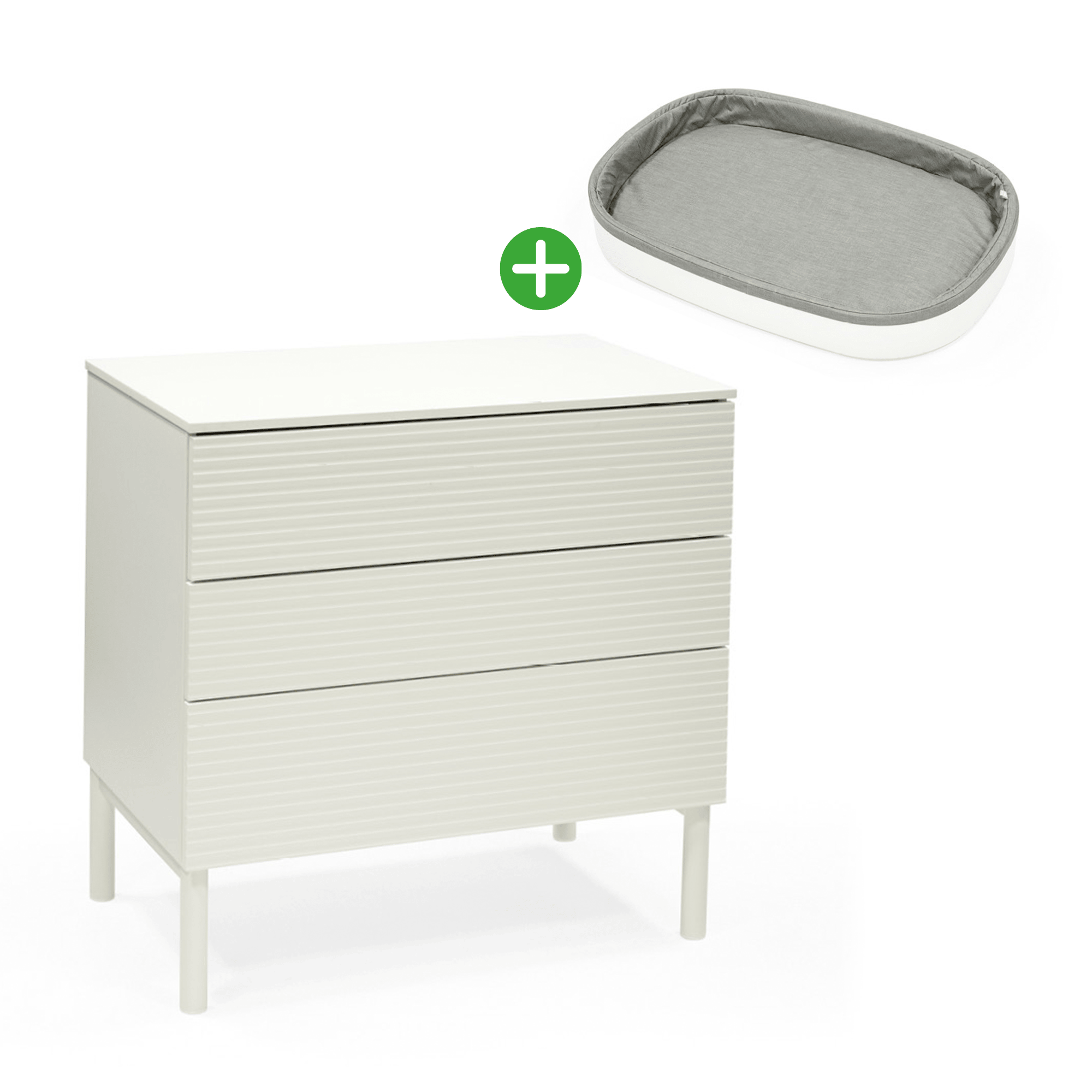 STOKKE, Weiß – Besonderheit: Set bestehend aus Sleepi Kommode Teil 1 & 2 und Sleepi Wickelaufsatz