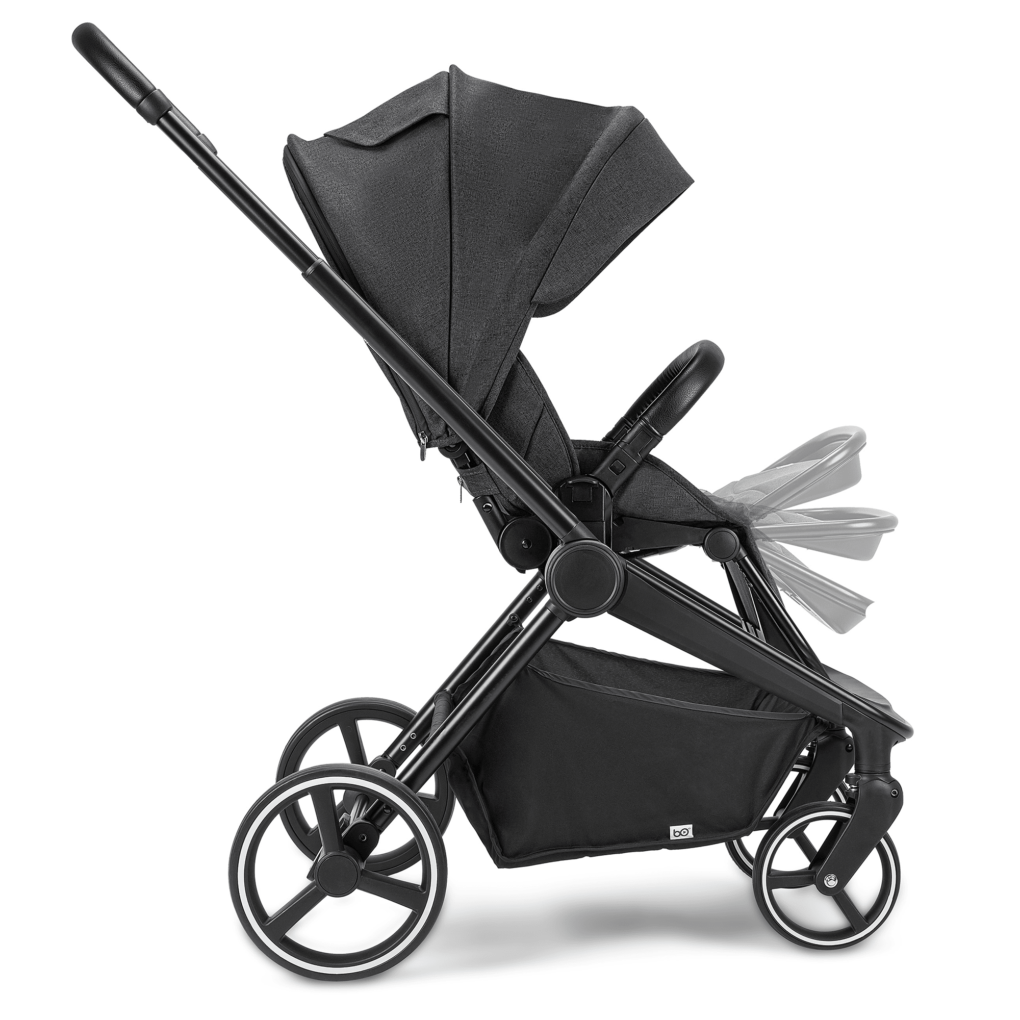 Kombi-Kinderwagen, B.O. StartKlar, Schwarz – Produktansicht