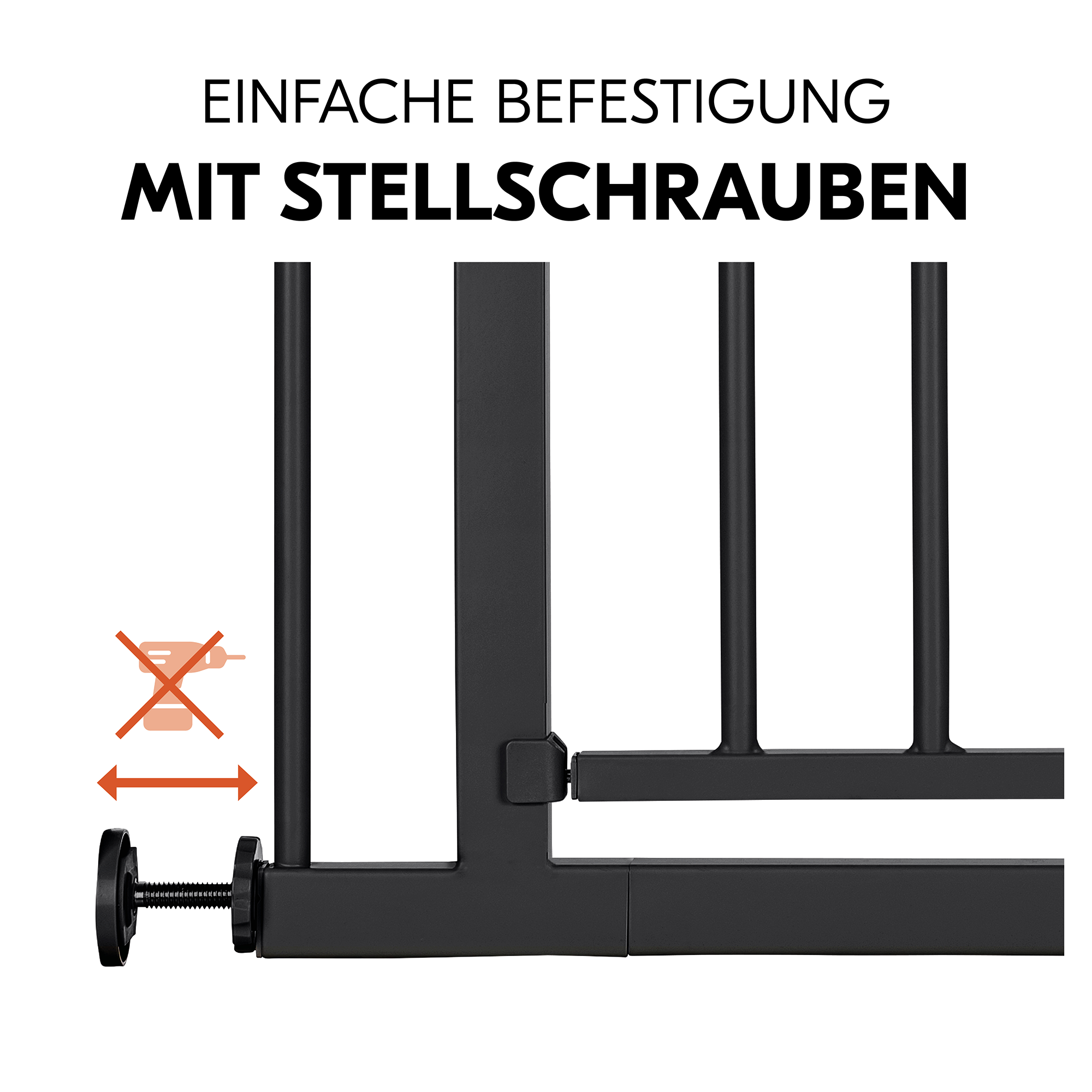 Tür- & Treppenschutzgitter, hauck, Schwarz – Produktansicht