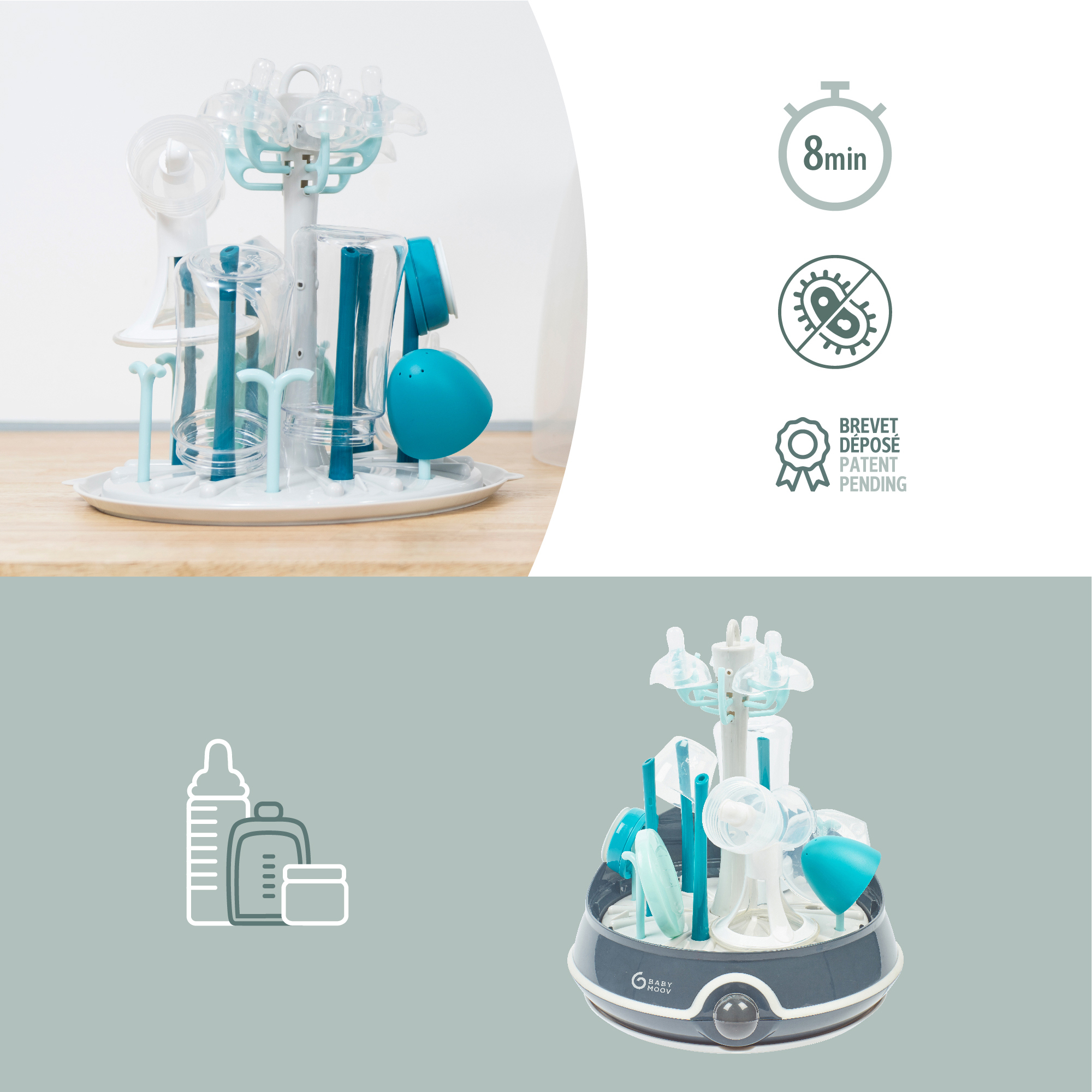 Vaporisatoren, babymoov, Blau – Produktansicht