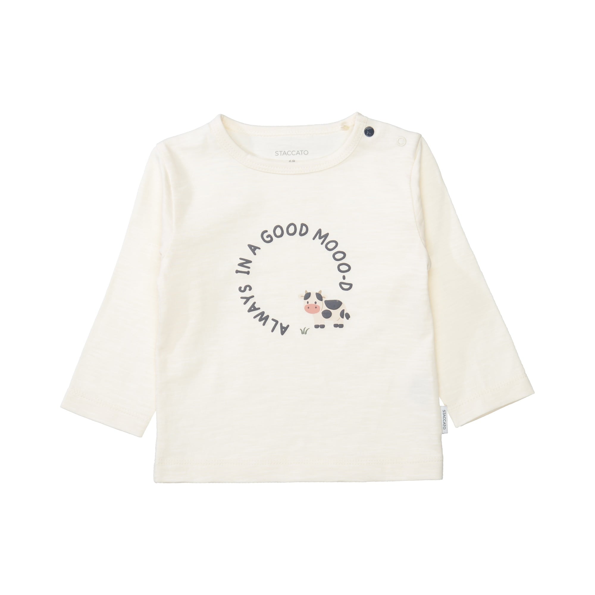 Langarmshirts, STACCATO, Beige – Besonderheit: aus 100% Baumwolle