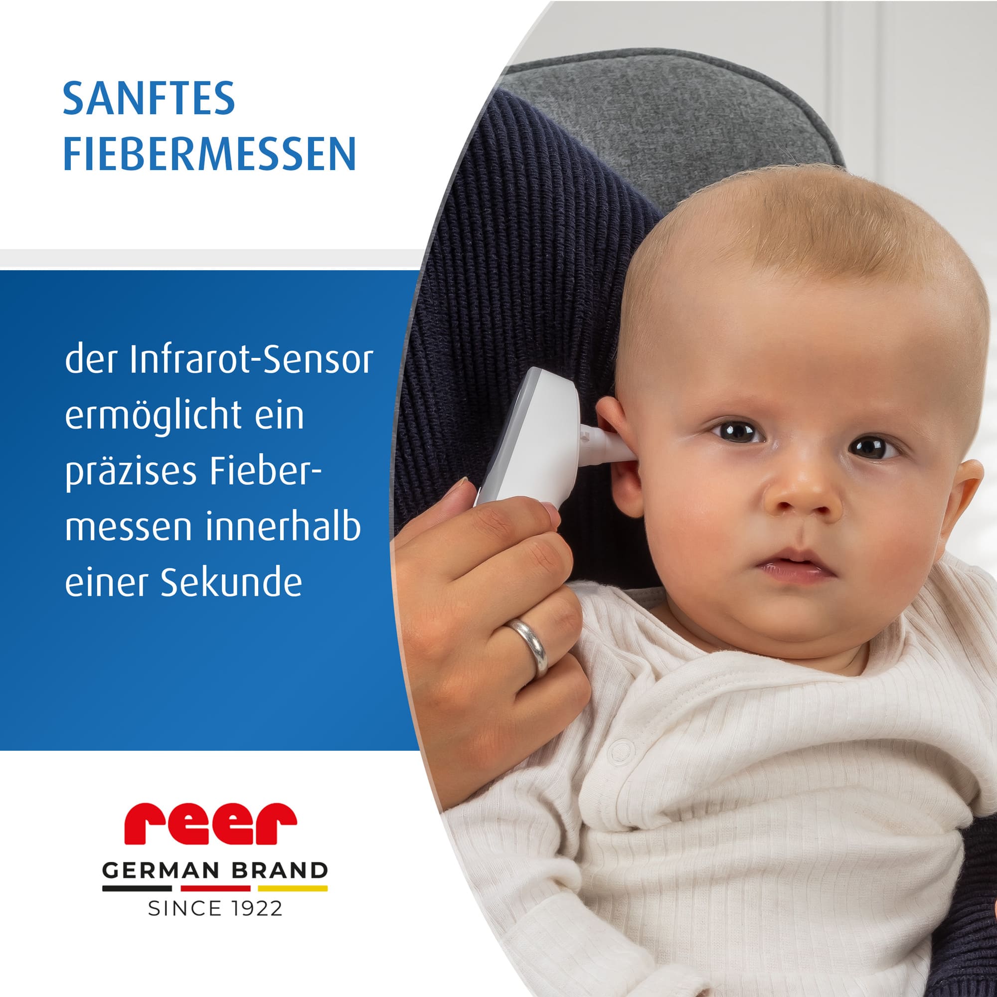 Fieberthermometer, reer, Weiß – Produktansicht