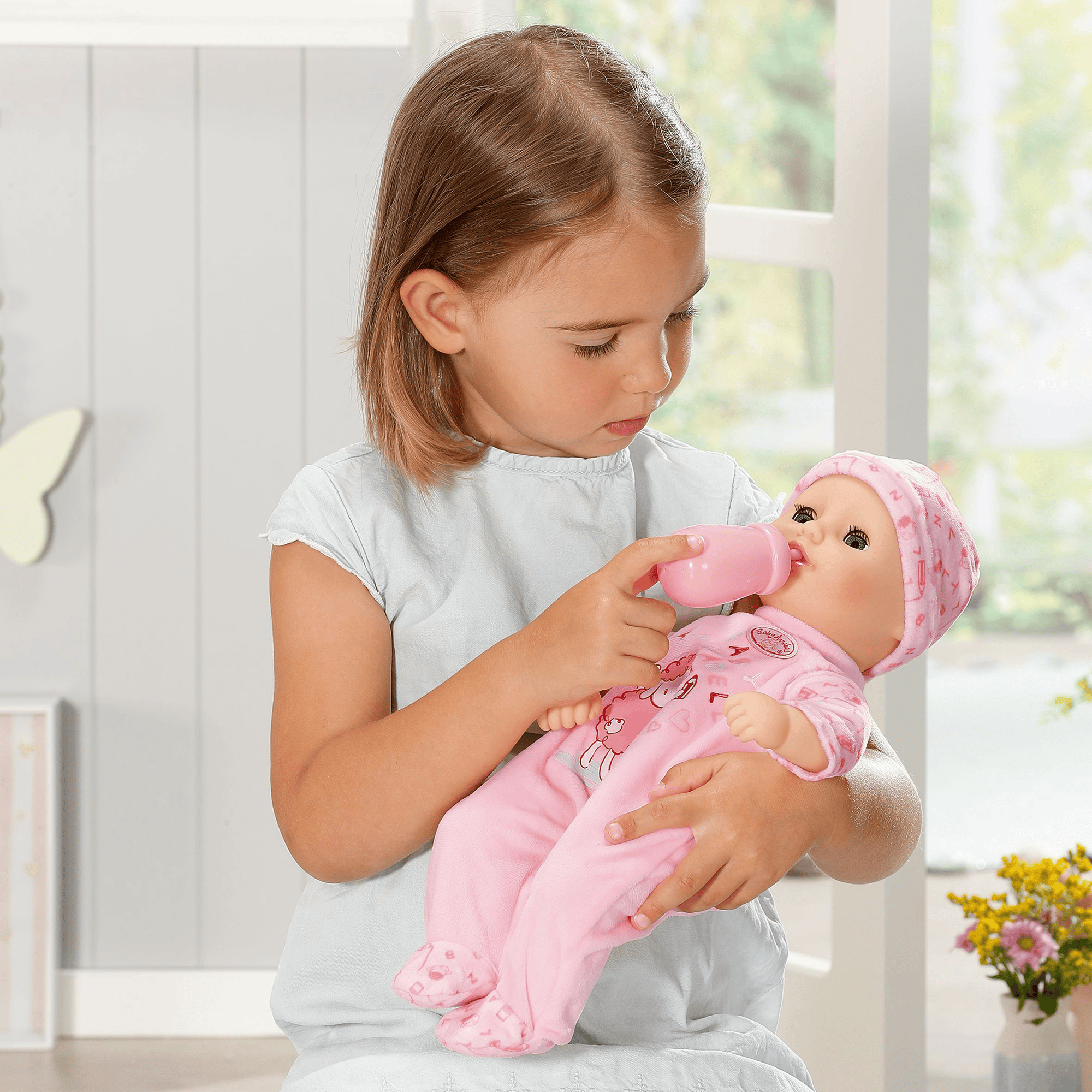 Puppen & Puppenwagen, Zapf Creation, Pink – Besonderheit: animiert zum Rollenspiel und fördert das Verantwortungsbewusstsein