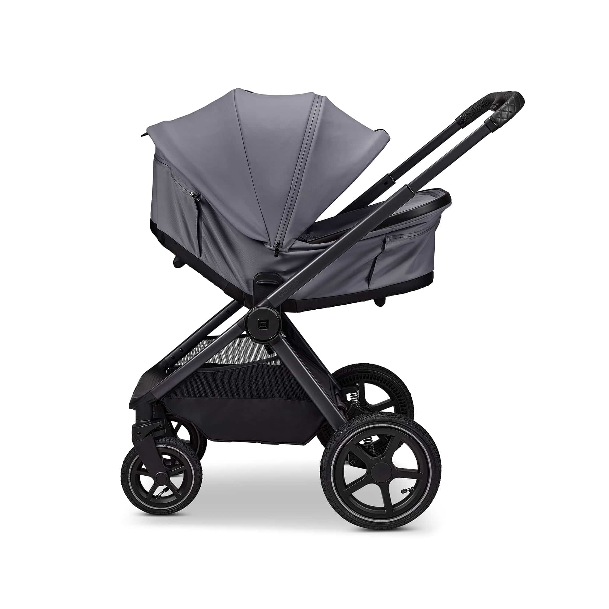 Kombi-Kinderwagen, MOON, Grau – Produktansicht