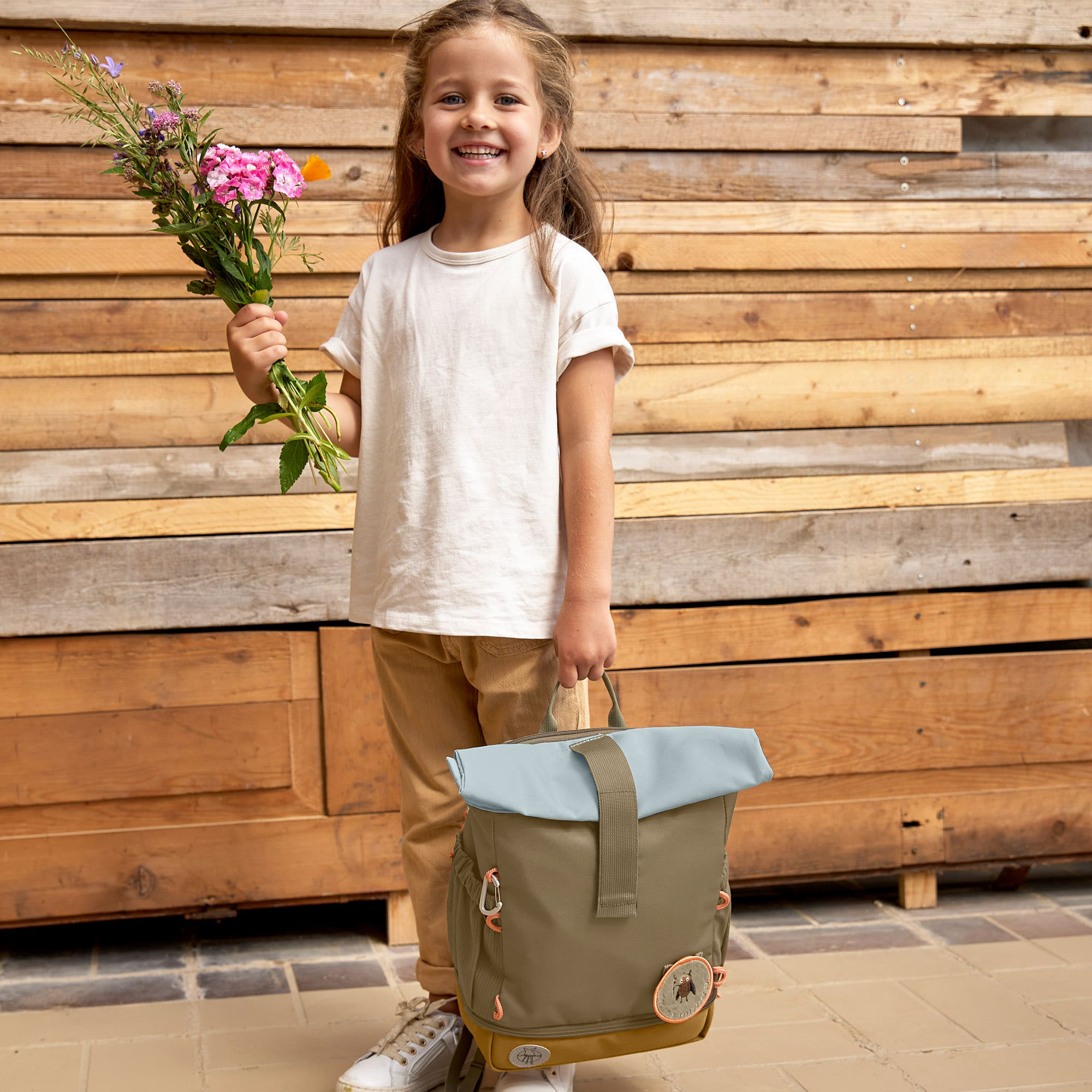 Kinderrucksäcke, LÄSSIG, Grün – Produktansicht