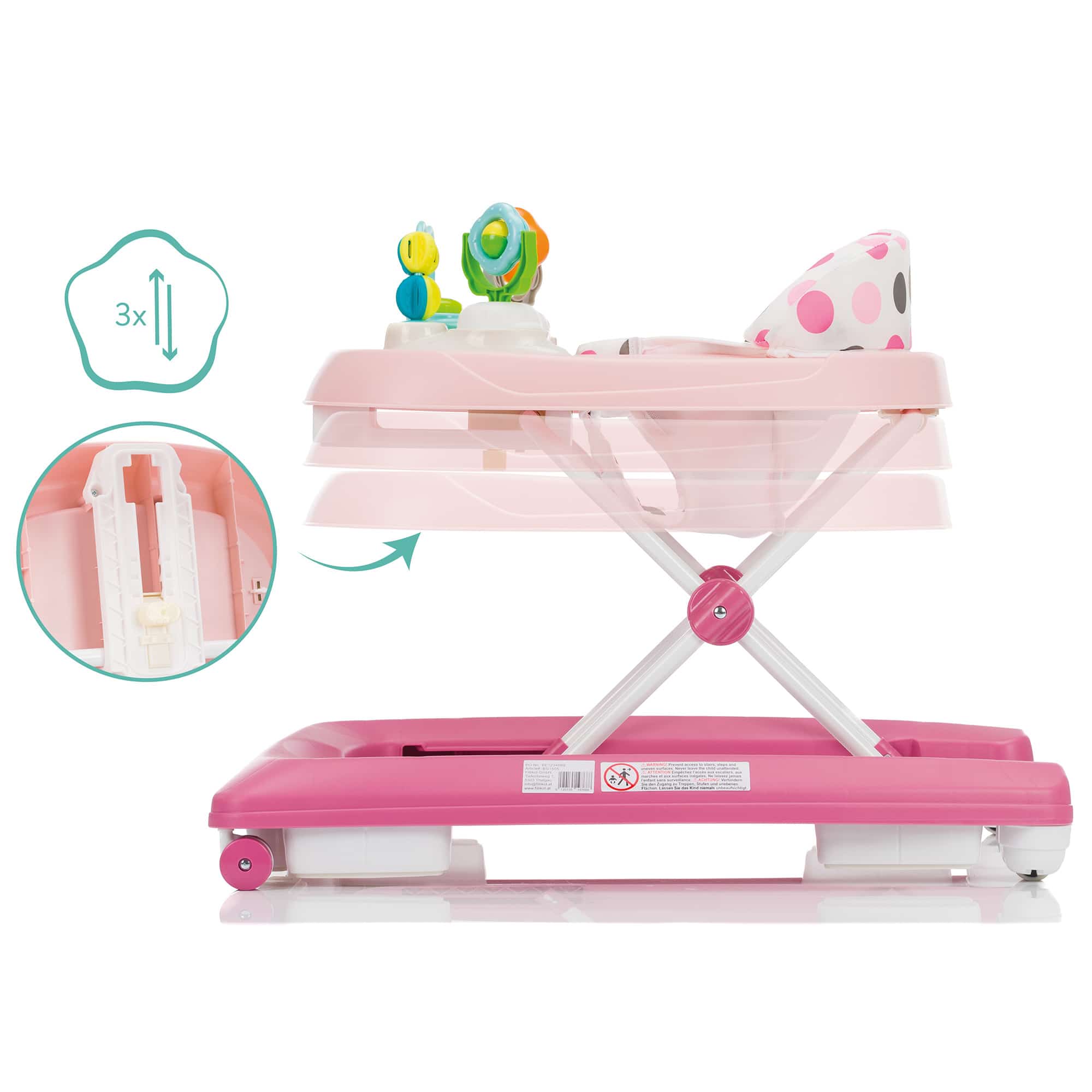 Lauflernwagen, fillikid, Grau – Produktansicht