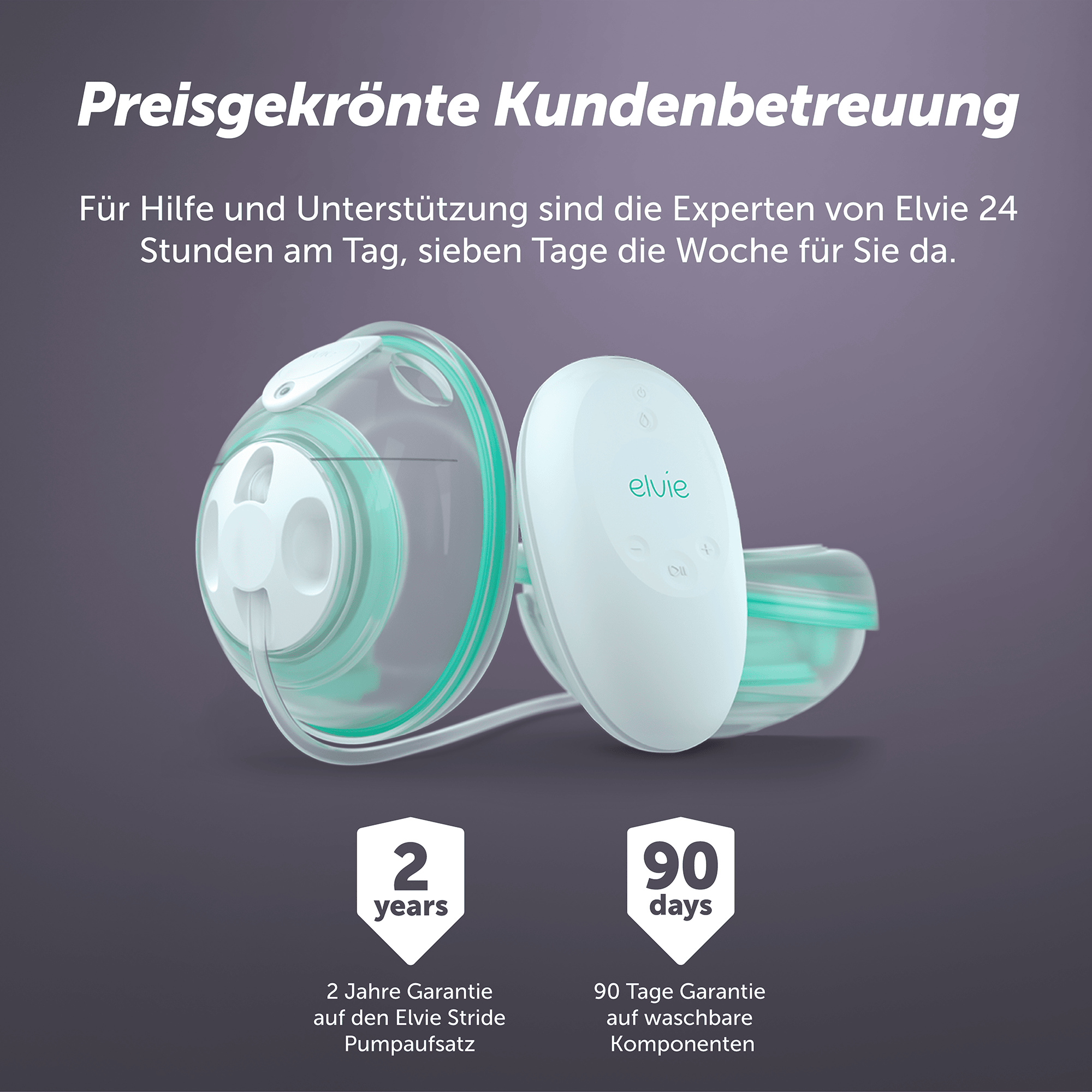 Milchpumpen, elvie, Transparent – Produktansicht