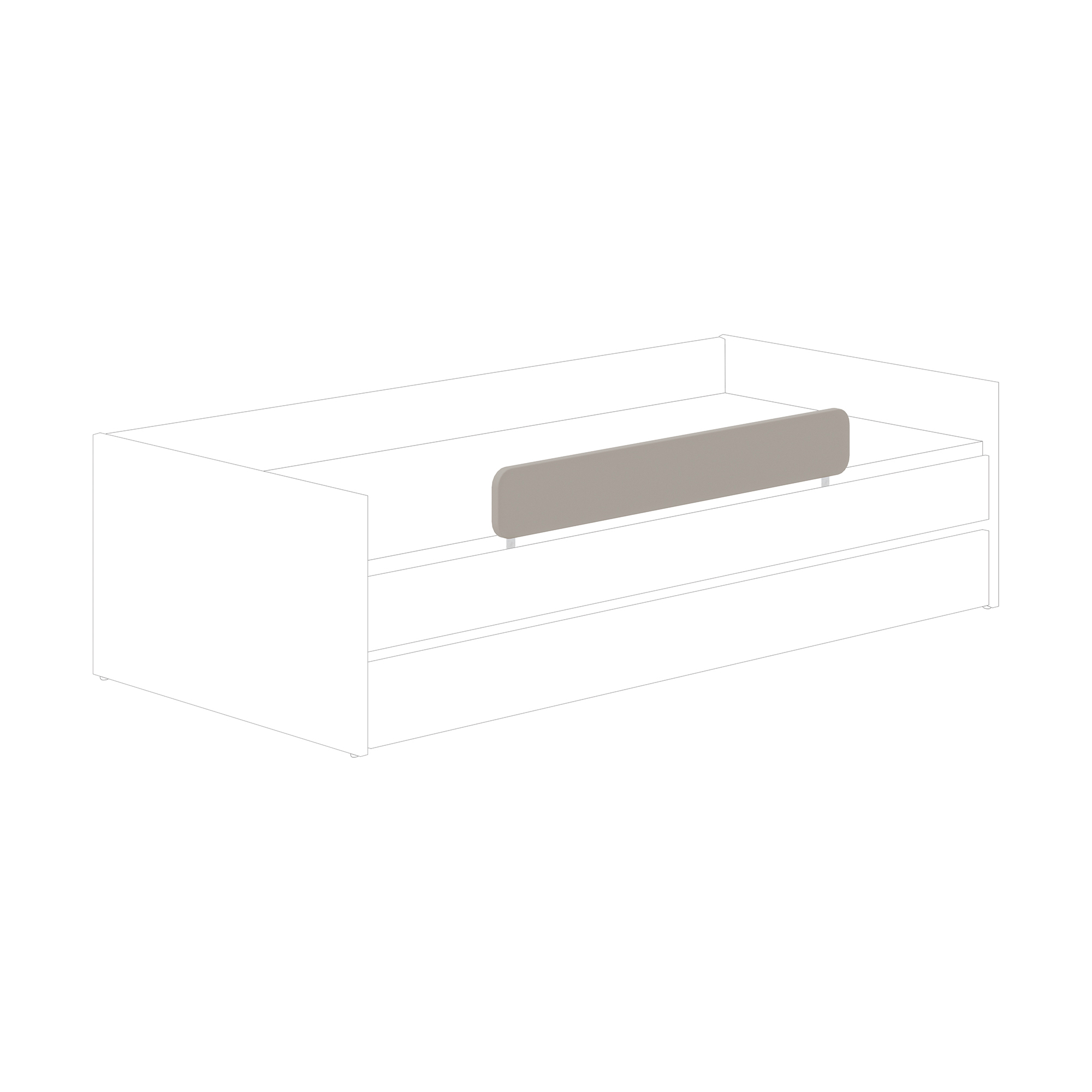 Babybetten Zubehör, Yuny by PAIDI, Grau – Produktansicht