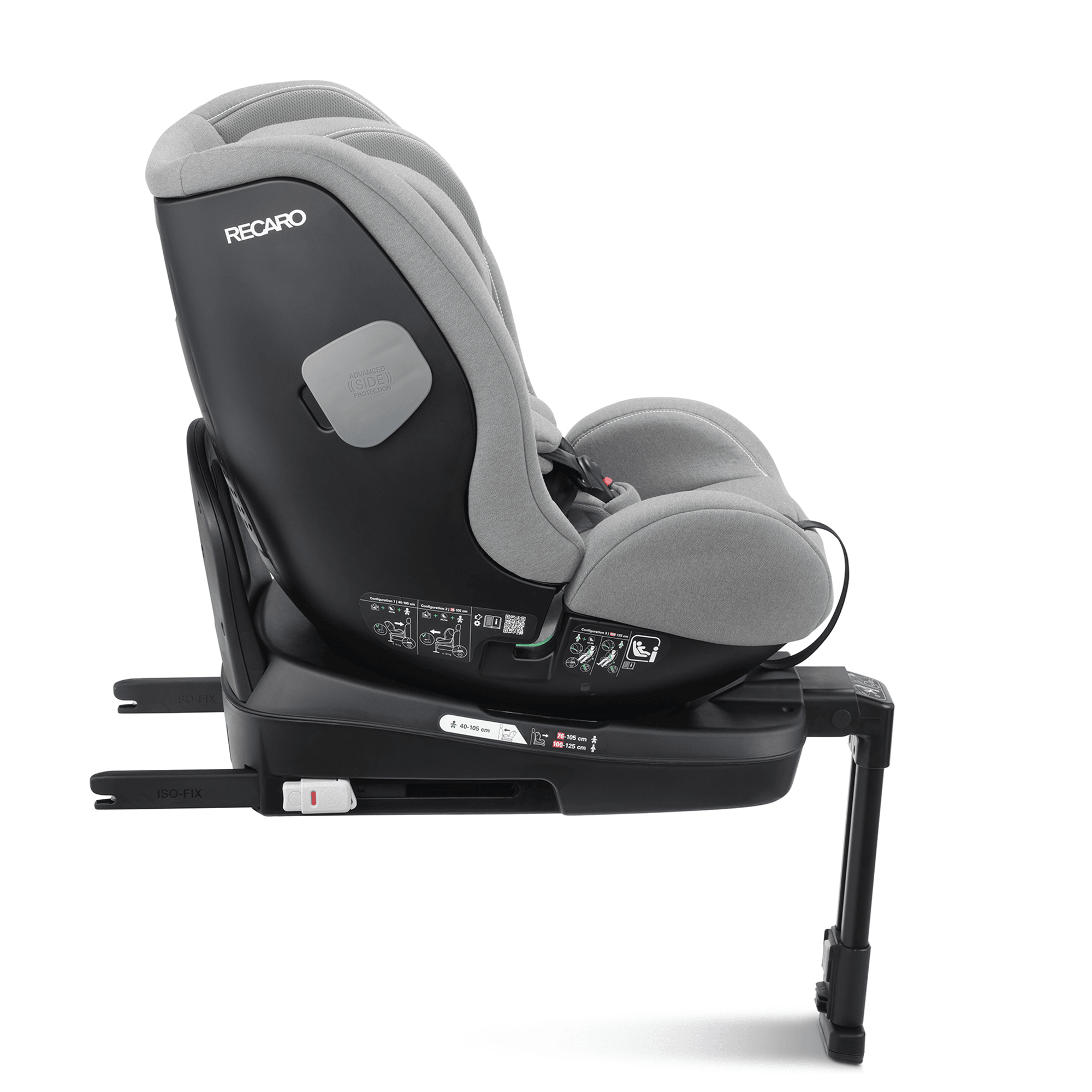 Reboarder 0-18 kg, Gruppe 0+/1, RECARO, Grau – Produktansicht