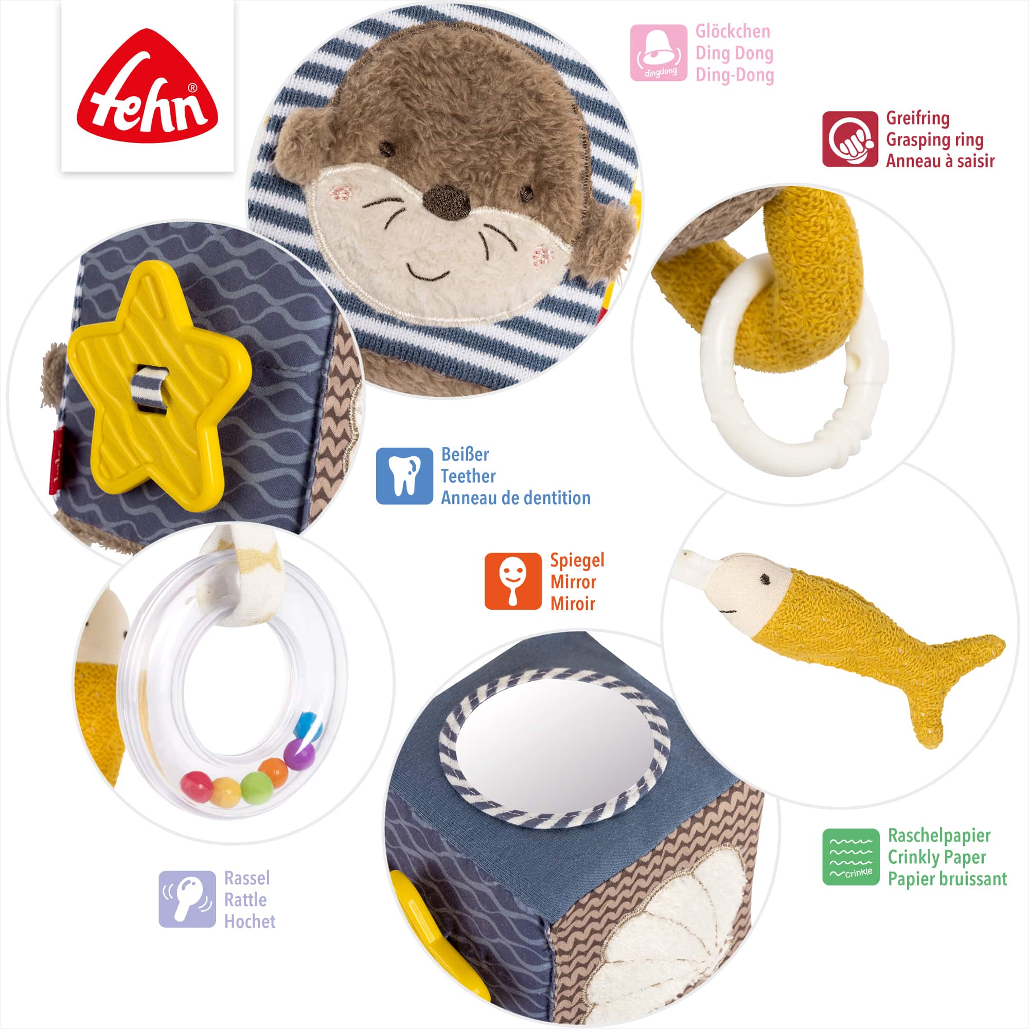 Rasseln & Greiflinge, fehn, Mehrfarbig – Produktansicht