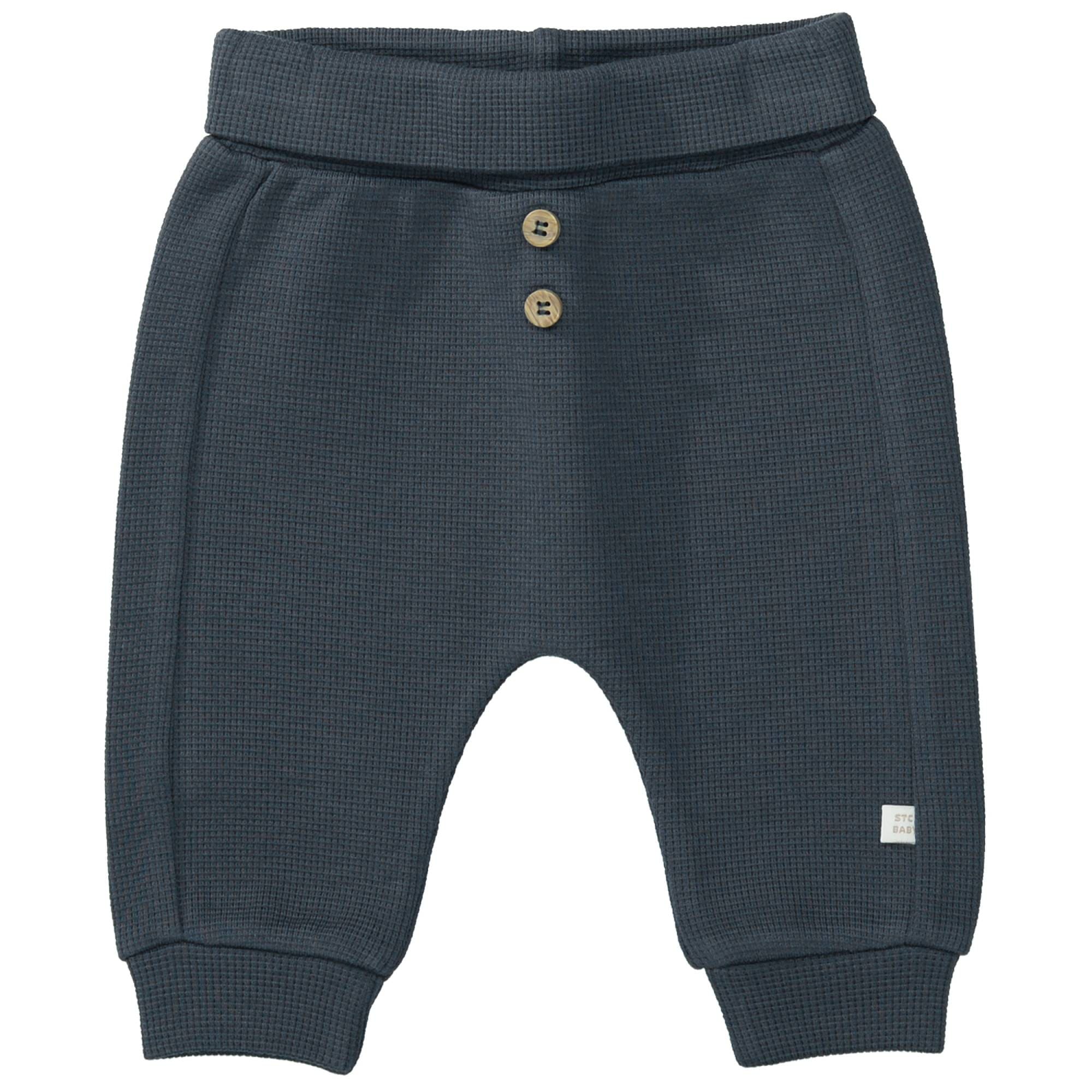 Lange Hosen, STACCATO, Blau – Besonderheit: Waffeloptik