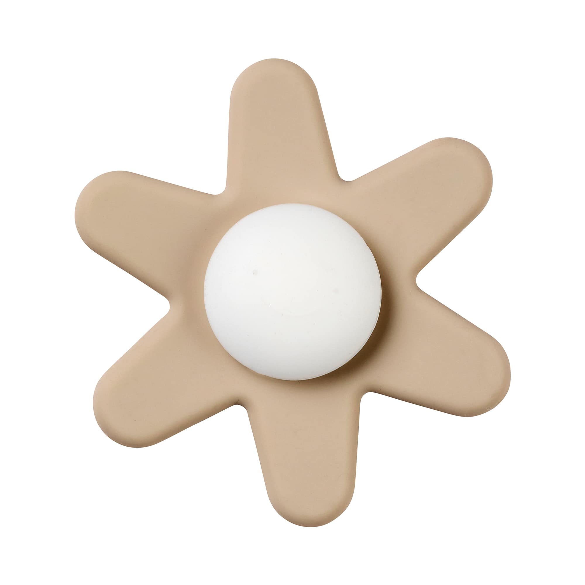 Badespielzeug, Nattou, Beige – Besonderheit: lässt sich mit seinem Saugnapf auf jede haftende Oberfläche kleben