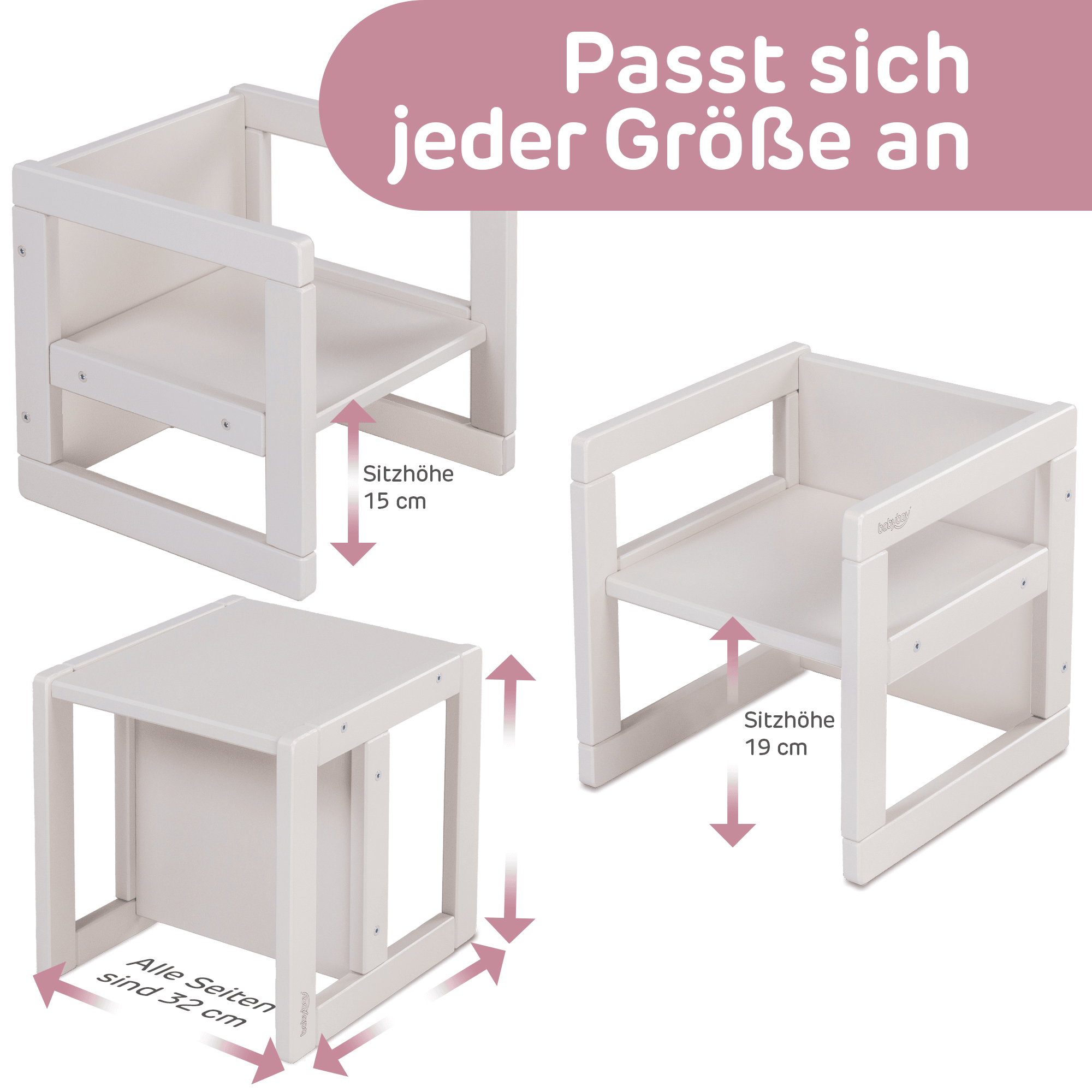 Lerntürme, babybay, Beige – Produktansicht