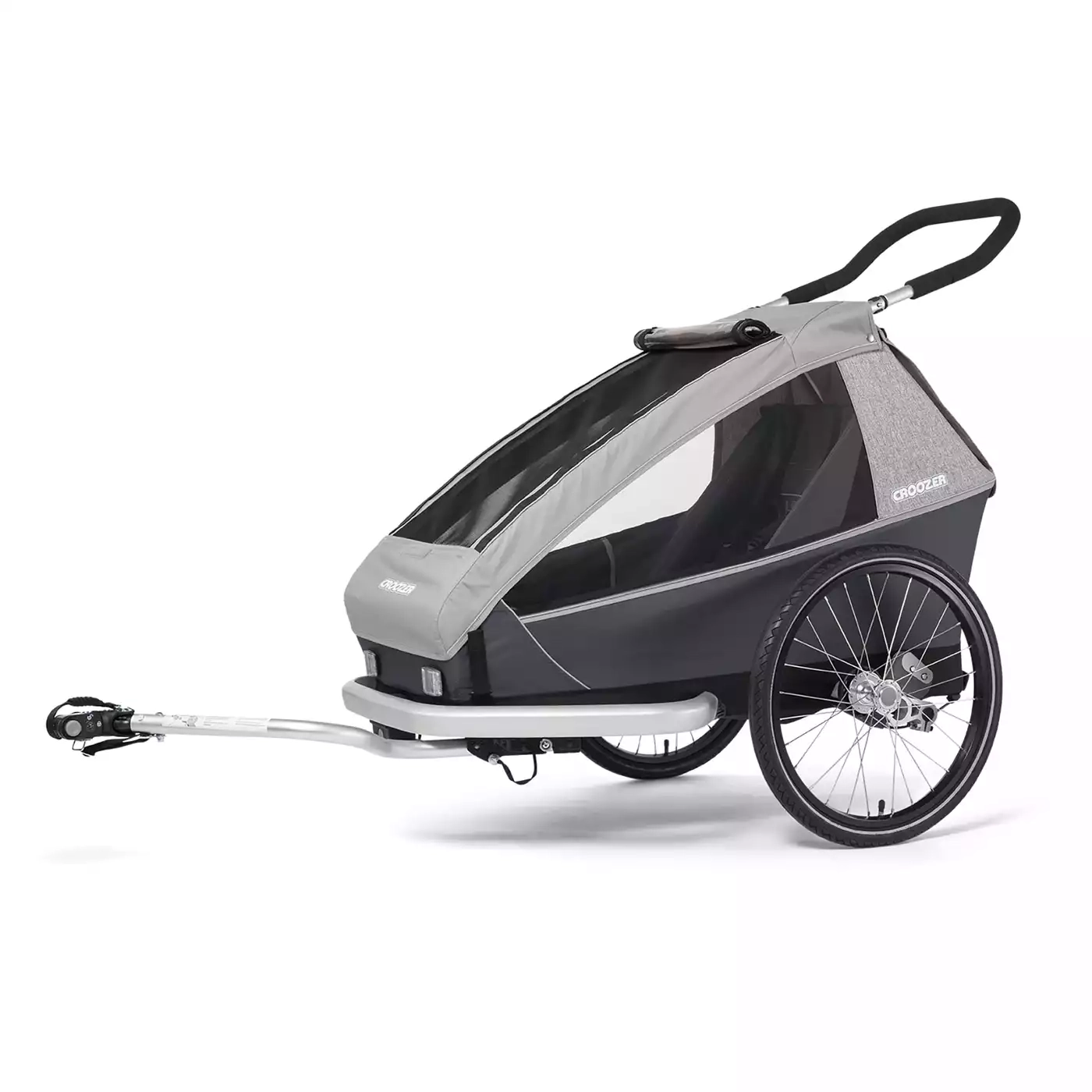 Fahrradanhänger, Croozer, Grau – Besonderheit: Croozer AirPad® Federung