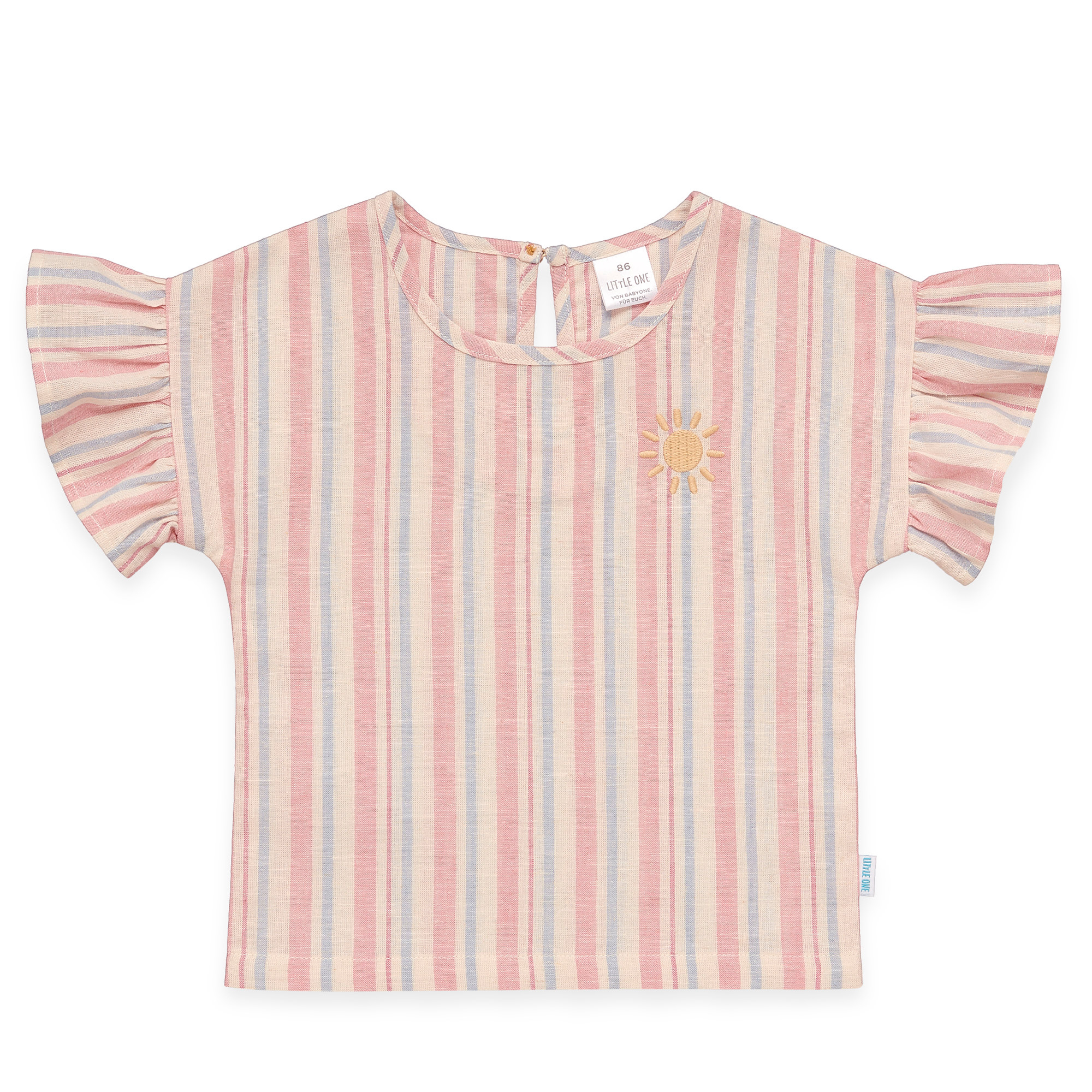Kurzarmshirts, LITTLE ONE, Beige – Besonderheit: aus 75% Baumwolle und 25% Leinen