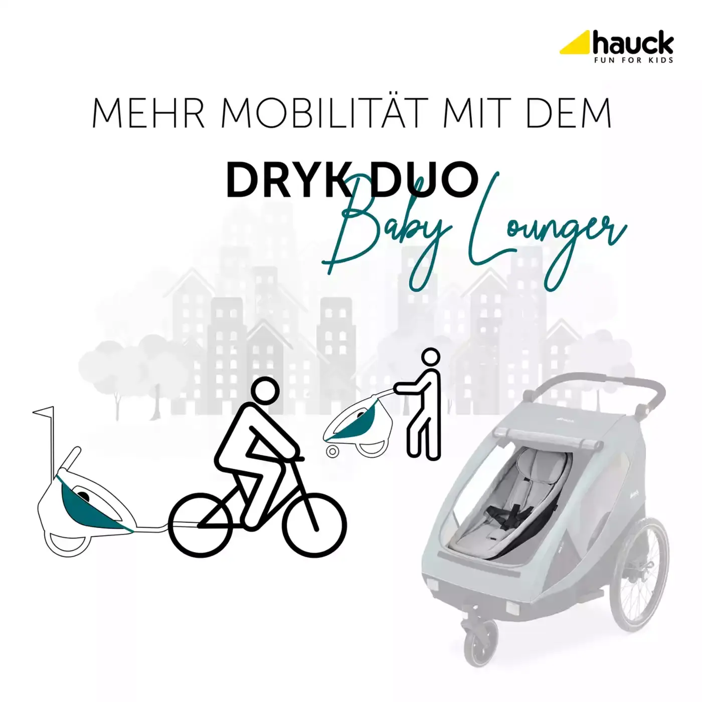 Dryk Duo Baby Lounger Grey hauck Grau 2000582100004 2