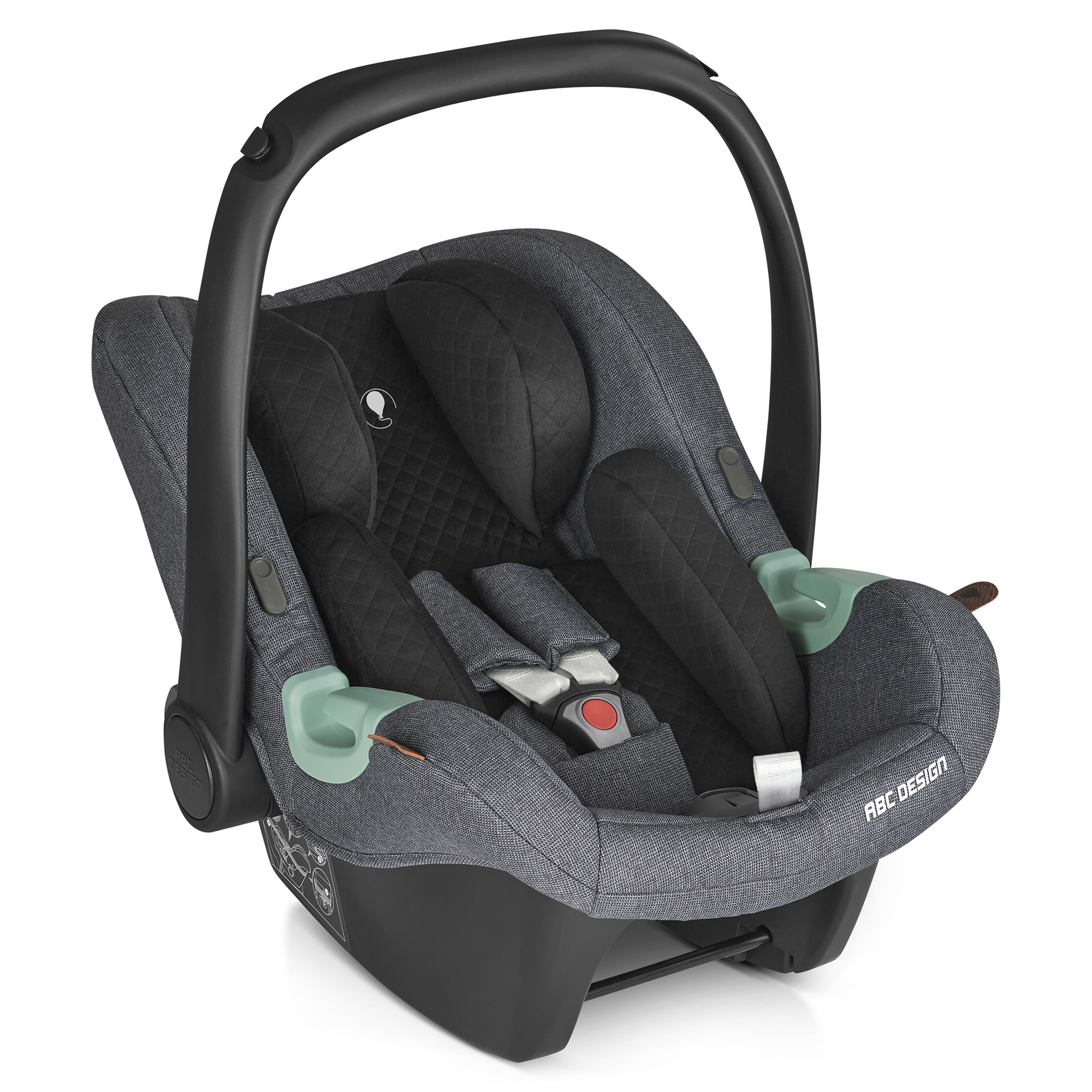 Babyschalen 0-13 kg, Gruppe 0+, ABC DESIGN, Grau – Produktansicht