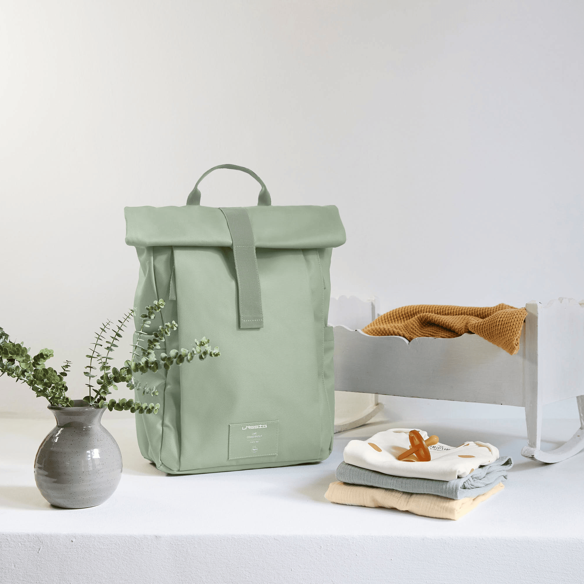 Wickelrucksäcke, LÄSSIG, Grün – Produktansicht