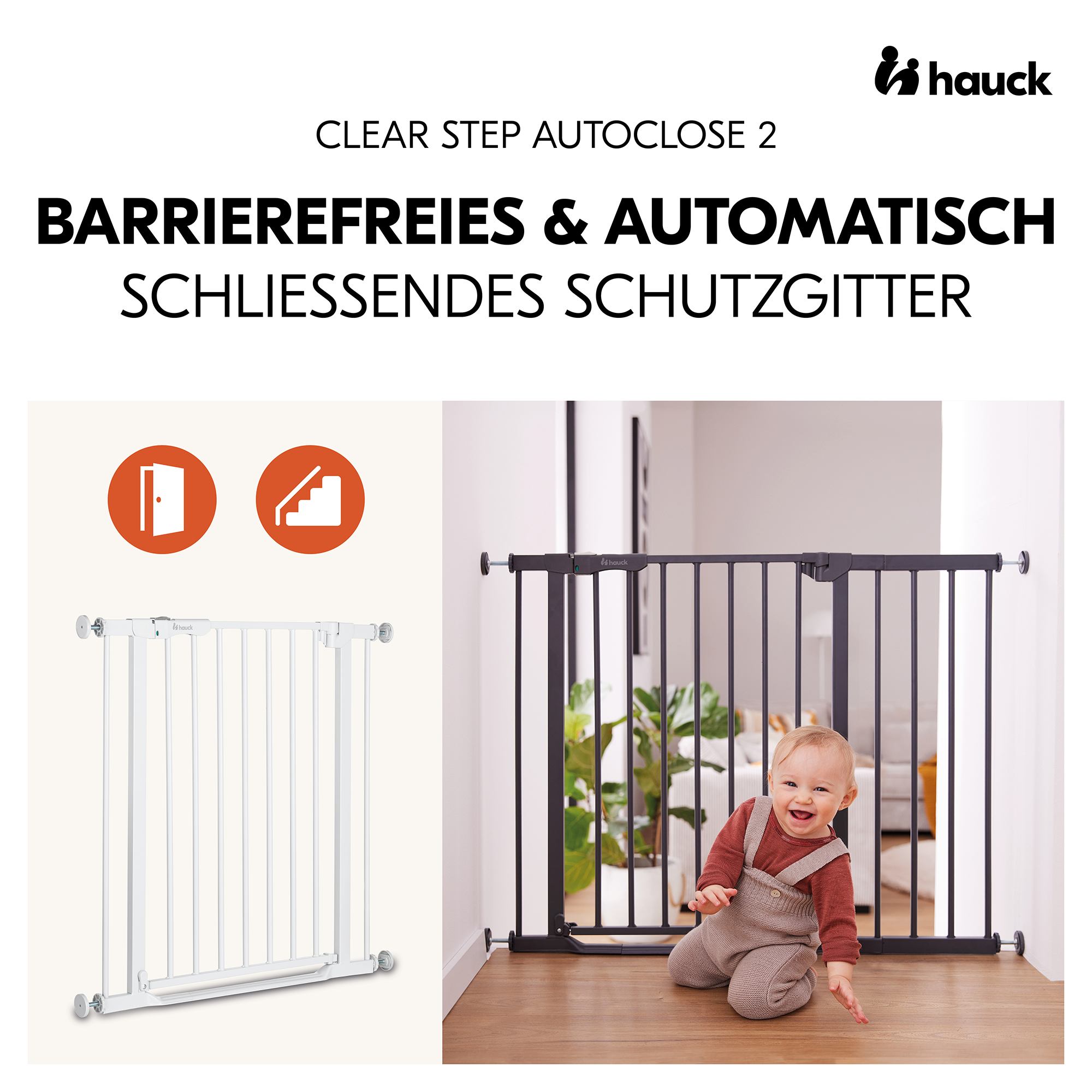 Tür- & Treppenschutzgitter, hauck, Weiß – Produktansicht