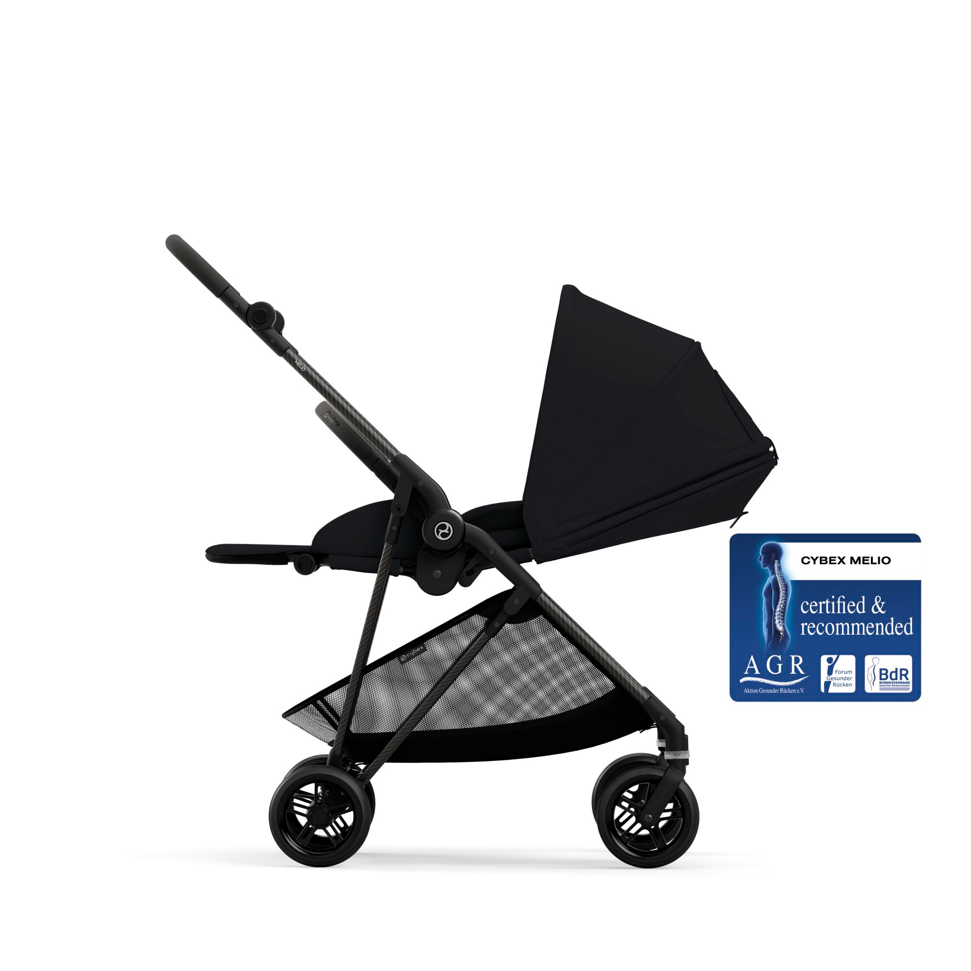 Kombi-Kinderwagen, cybex, Schwarz – Produktansicht