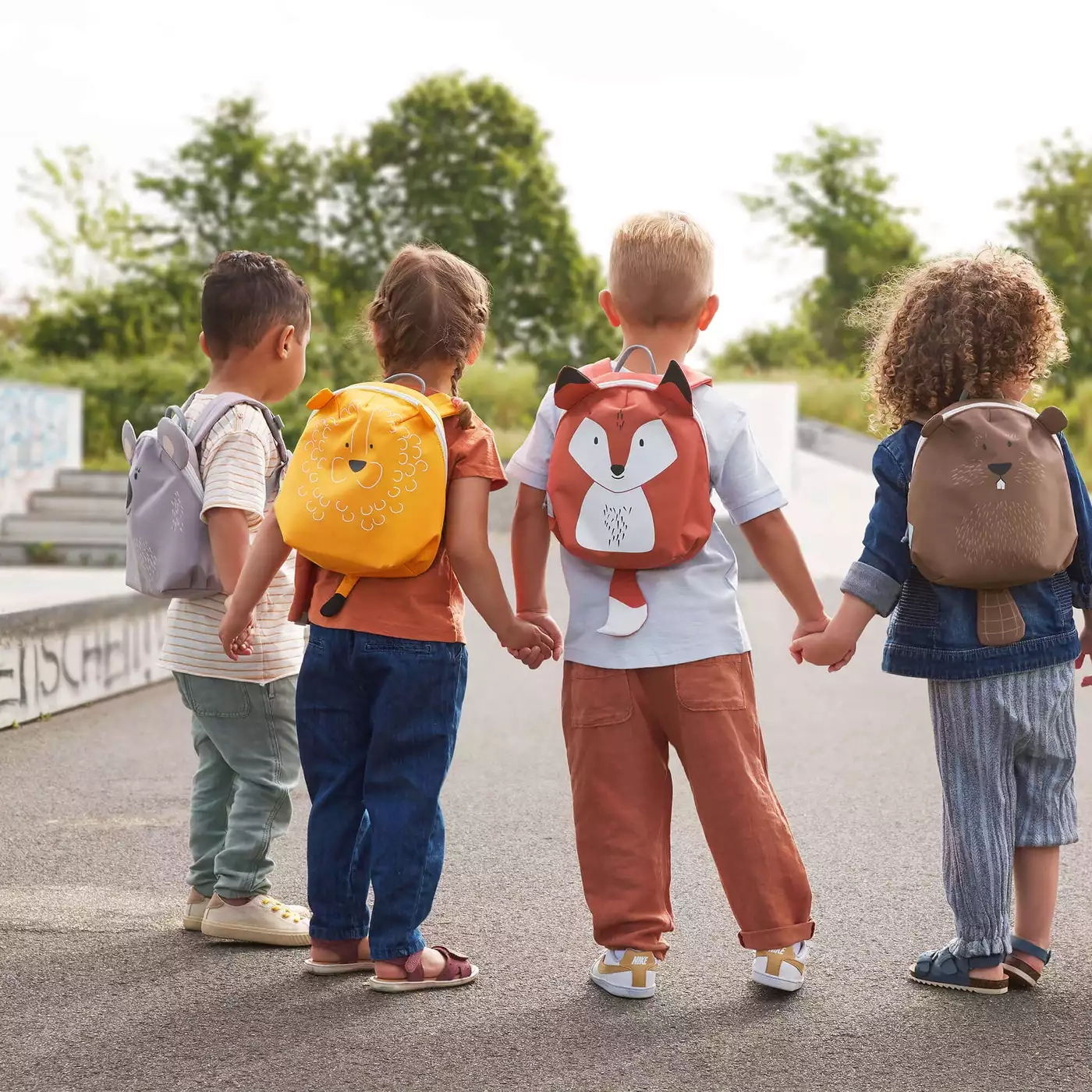 Kinderrucksäcke, LÄSSIG, Gelb – Produktansicht