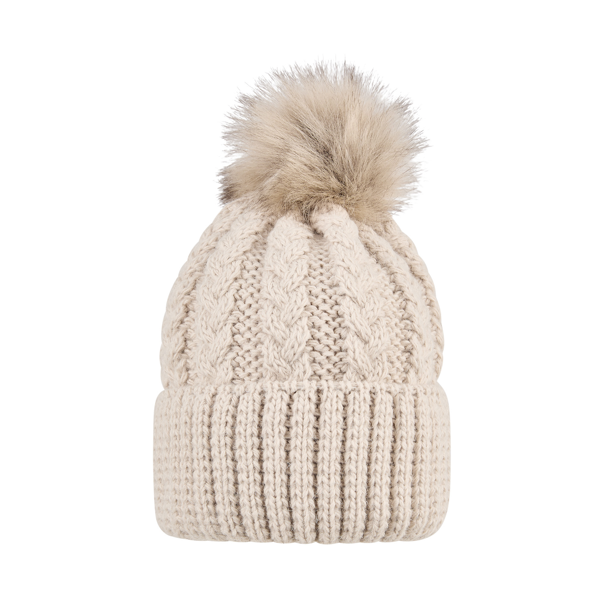 Strickmützen, Sterntaler, Beige – Besonderheit: hübsches Zopfmuster