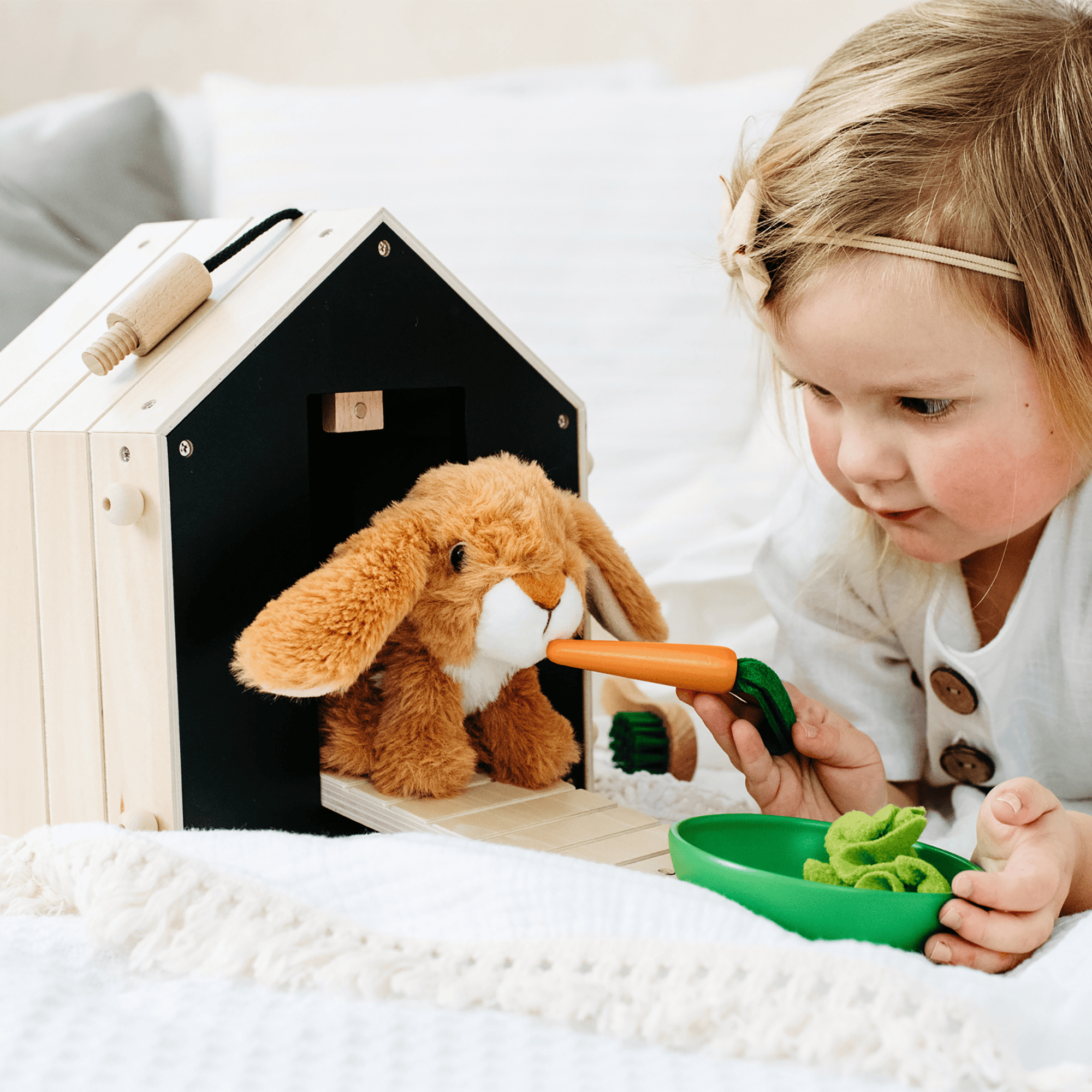 Holzfiguren, small foot, Mehrfarbig – Produktansicht