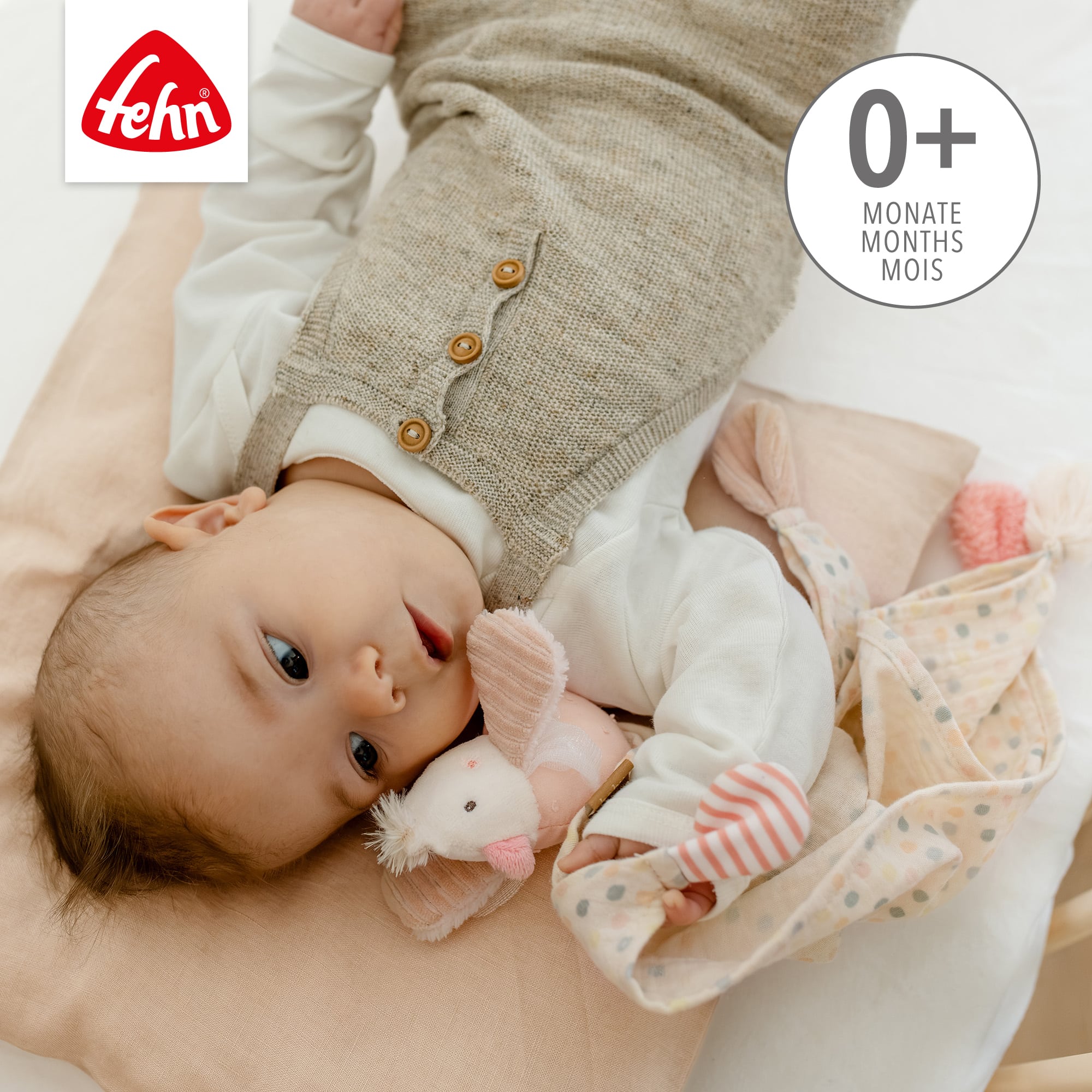 Schmusetücher, fehn, Beige – Produktansicht