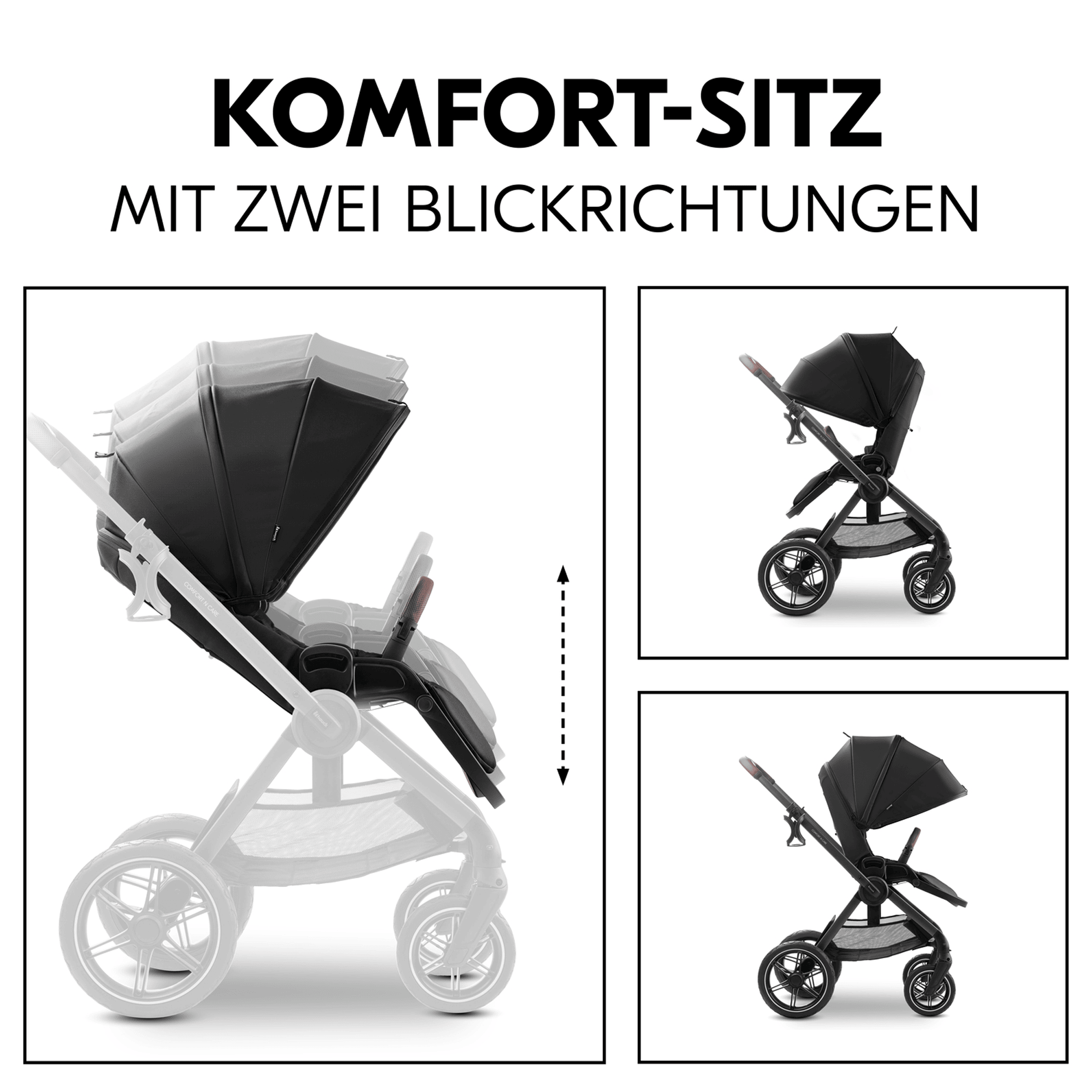 Kombi-Kinderwagen, hauck, Grau – Produktansicht
