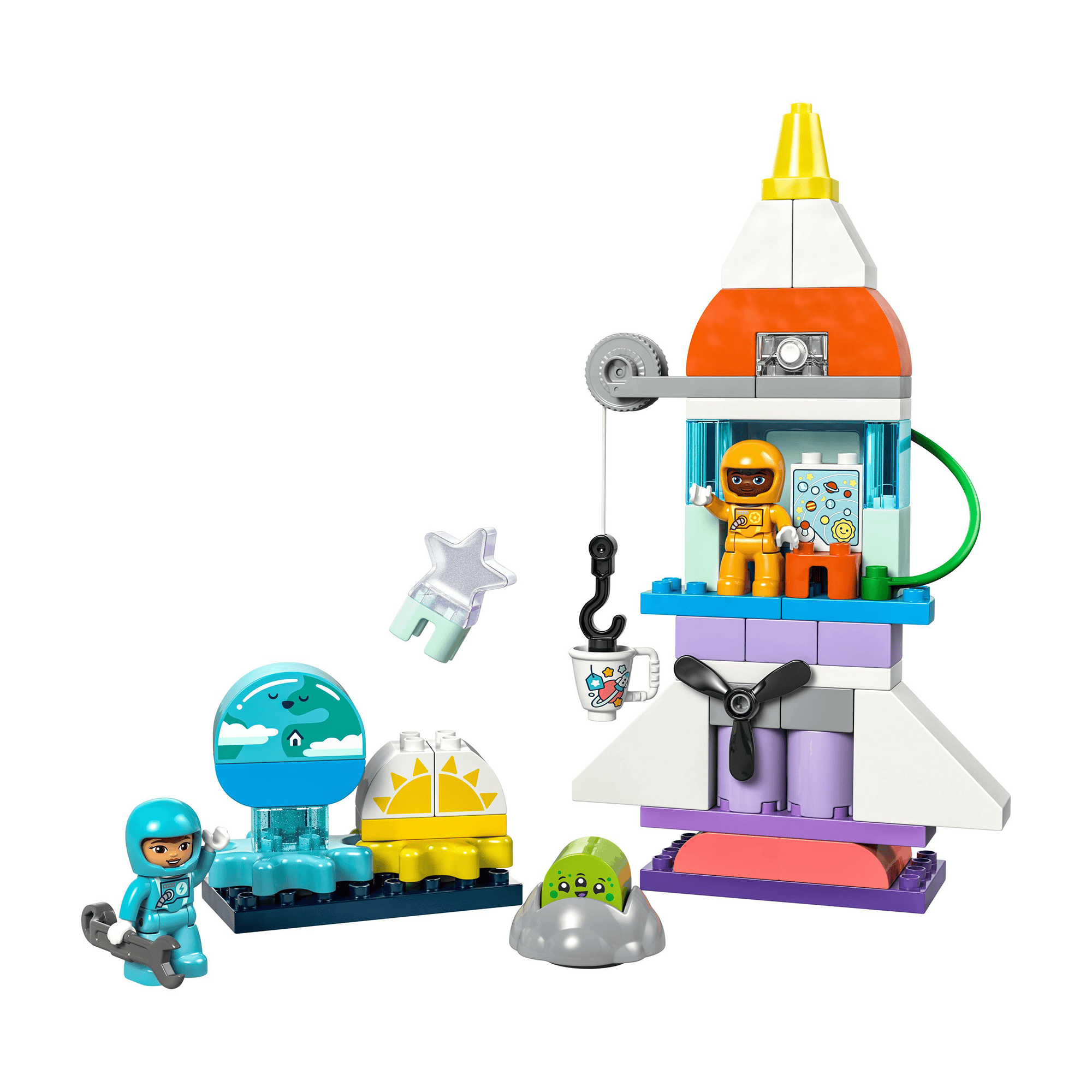 Konstruktionsspielzeug, LEGO – Besonderheit: Raumfahrzeug-Set mit Rakete, zwei weiteren Raumfahrzeugen, Planetenbasis und interaktiven Elementen