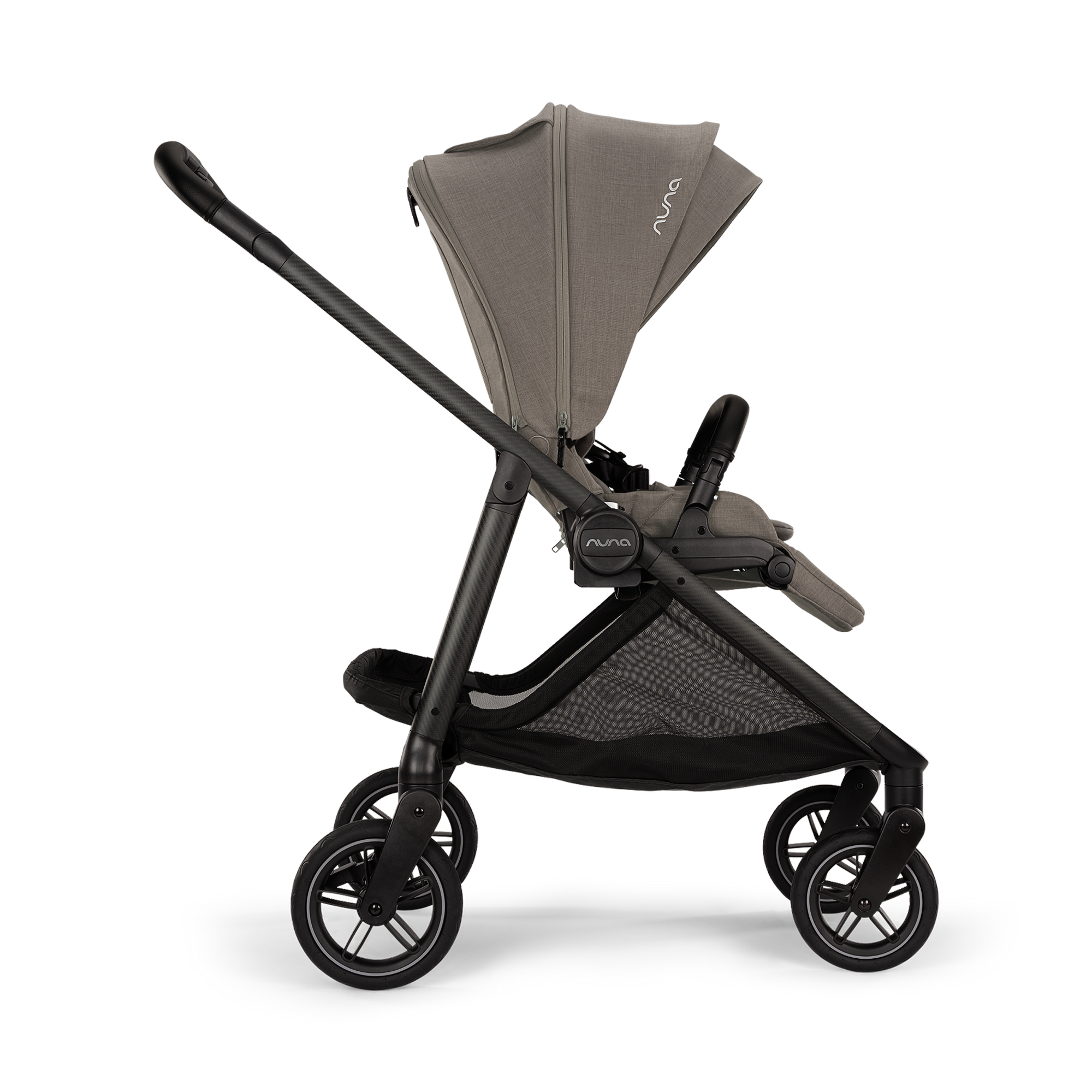 Kombi-Kinderwagen, nuna, Grau – Produktansicht