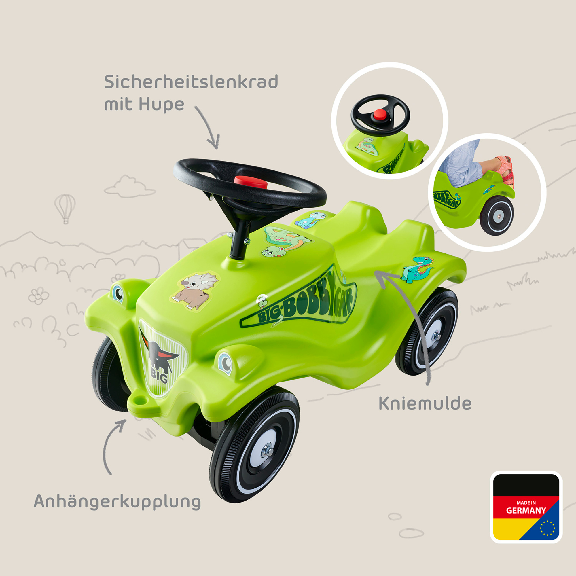 Bobby Car & Zubehör, BIG, Grün – Produktansicht