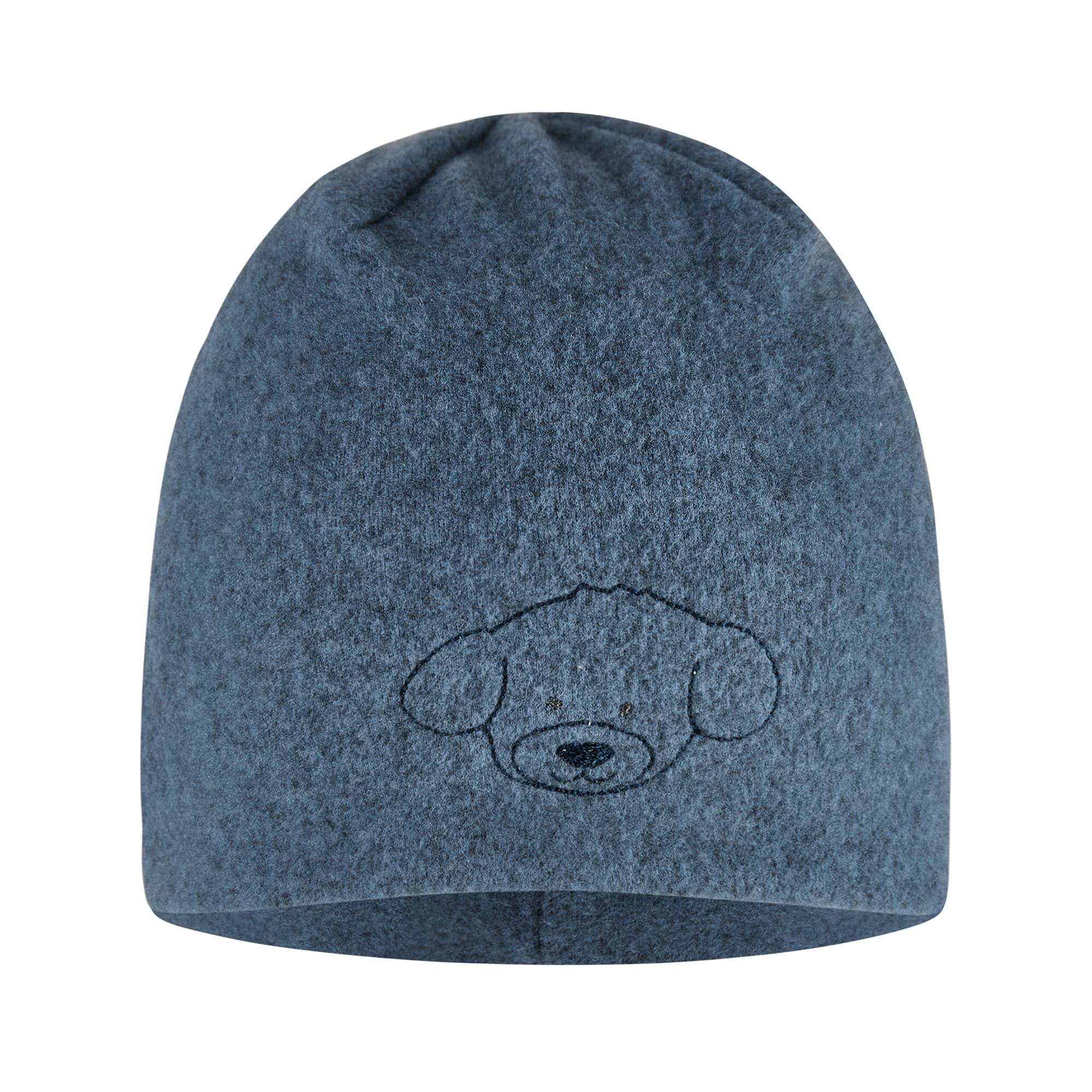 Beanie Mützen, Sterntaler, Blau – Besonderheit: niedliche Hund-Stickerei