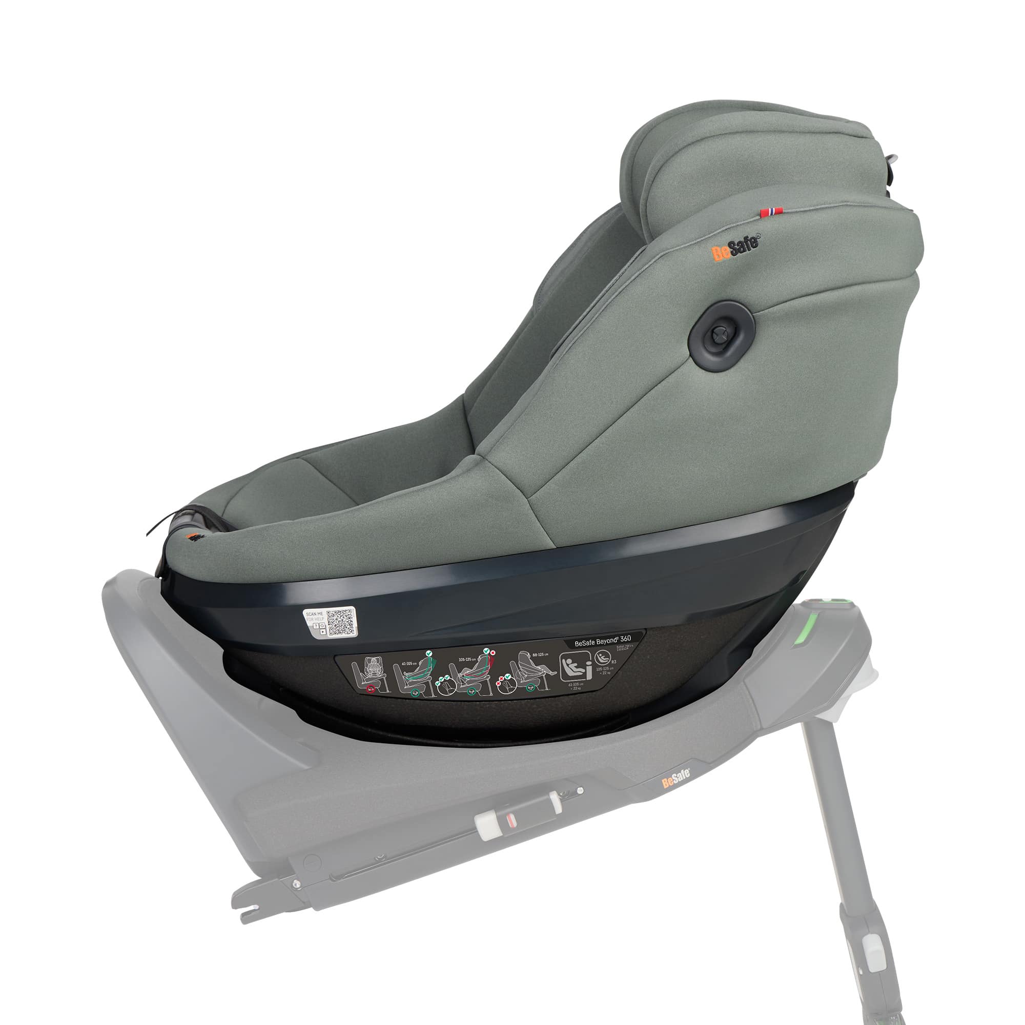 Reboarder 0-18 kg, Gruppe 0+/1, BeSafe, Grün – Produktansicht