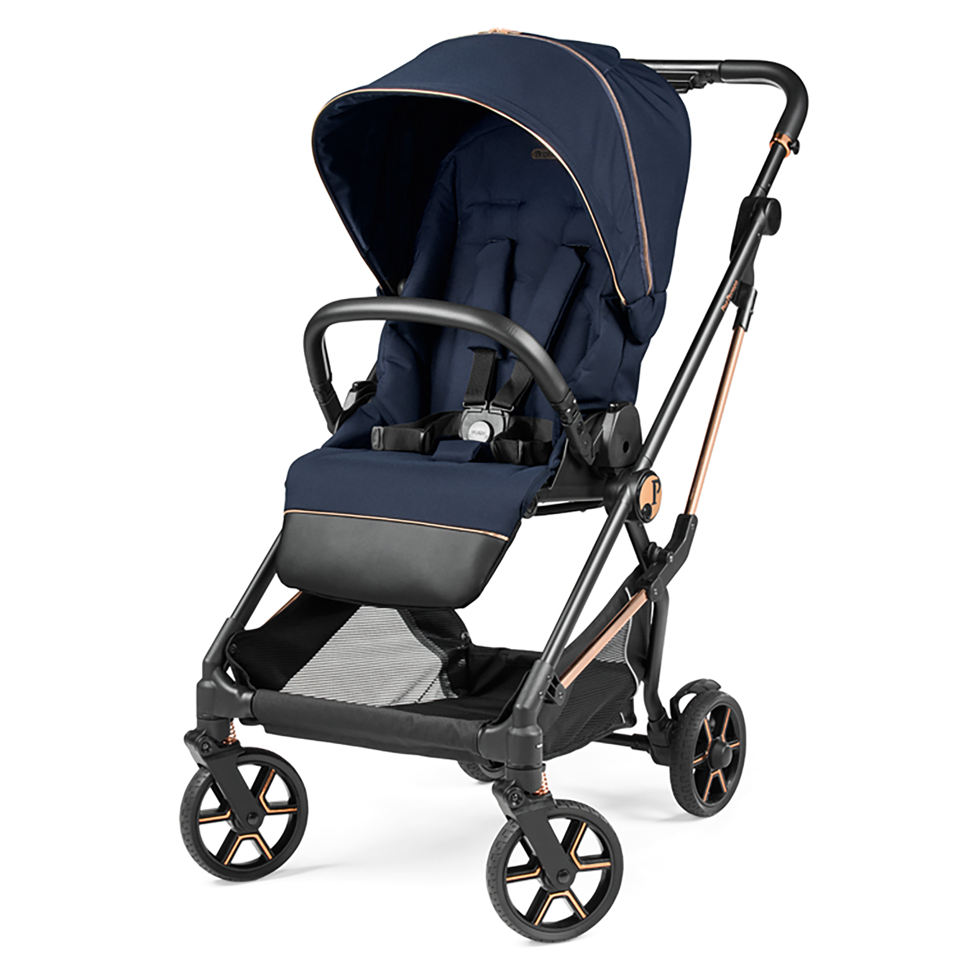 Peg-Pérego, Blau – Besonderheit: kompakter City-Buggy – nutzbar ab Geburt bis ca. 4 Jahre (22 kg)