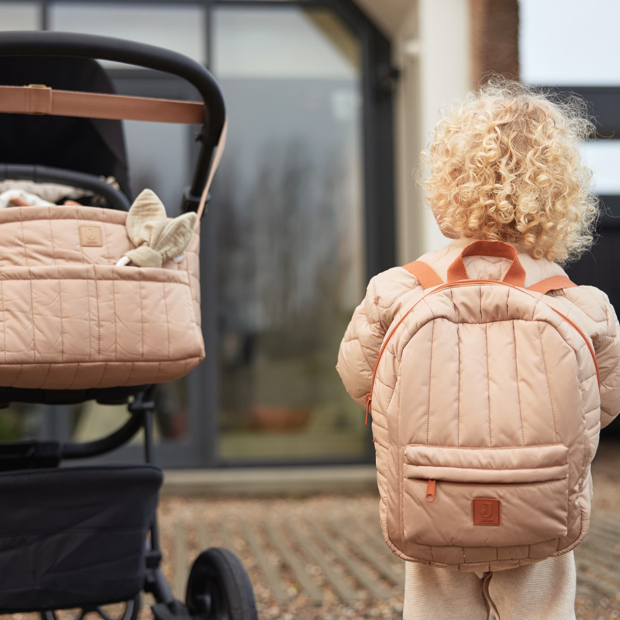Kinderrucksäcke, jollein, Beige – Produktansicht