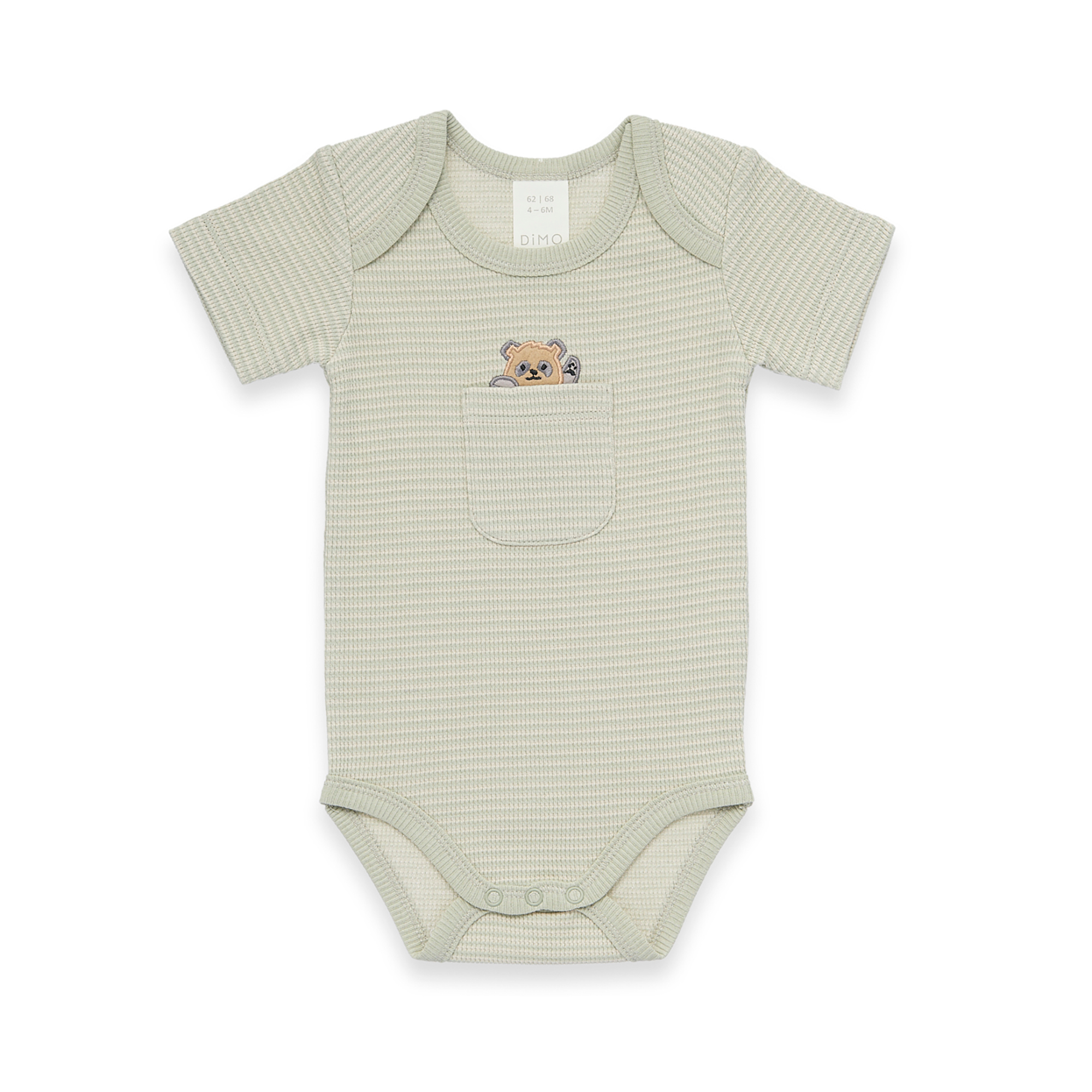 Kurzarmbodys, DIMO, Grün – Besonderheit: aus 100% Baumwolle