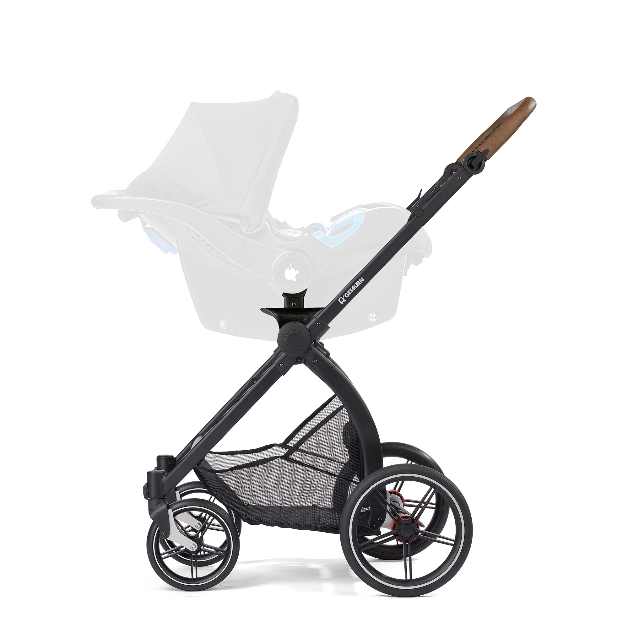 Kombi-Kinderwagen, GESSLEIN, Schwarz – Produktansicht