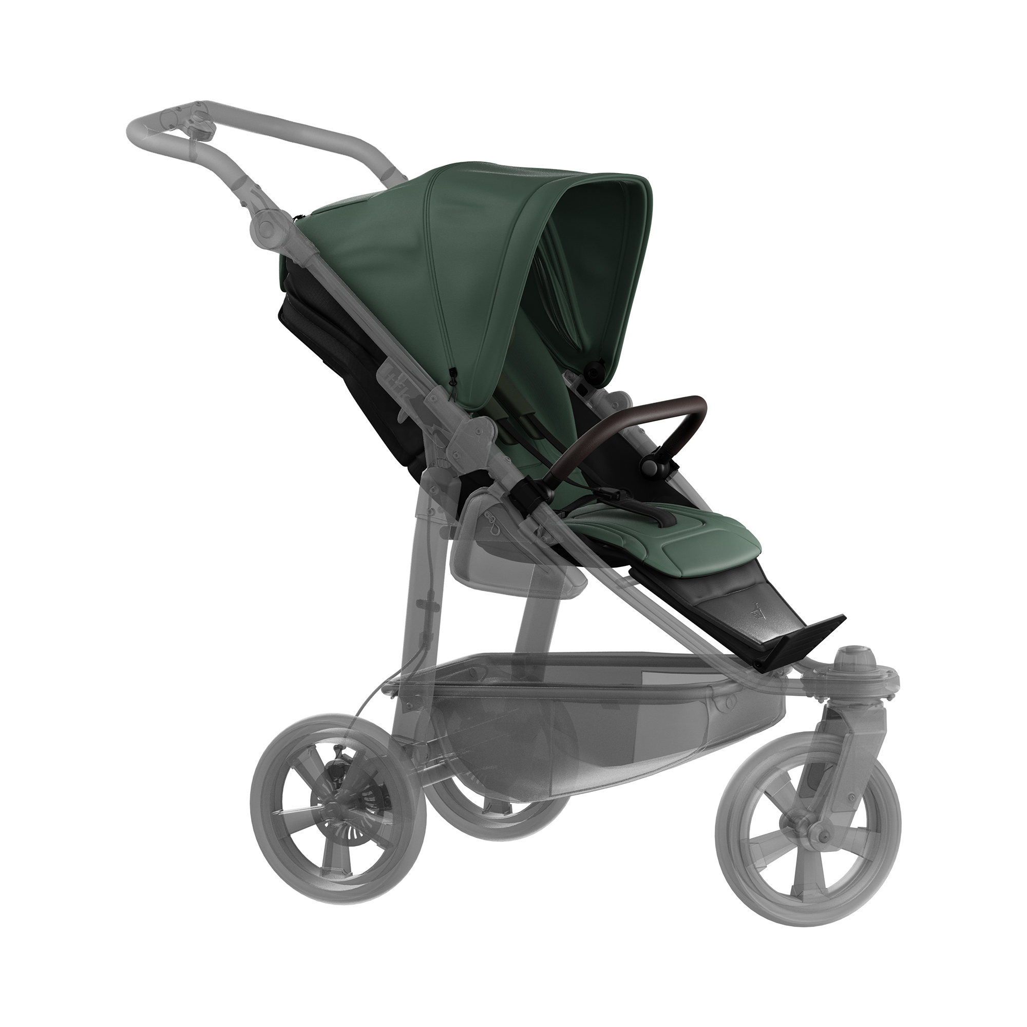 Sportsitze, TFK, Grün – Besonderheit: komfortabler und atmungsaktiver XXL Sitz für tfk pro, mono 3 oder mono 4 Kombi-Kinderwagen