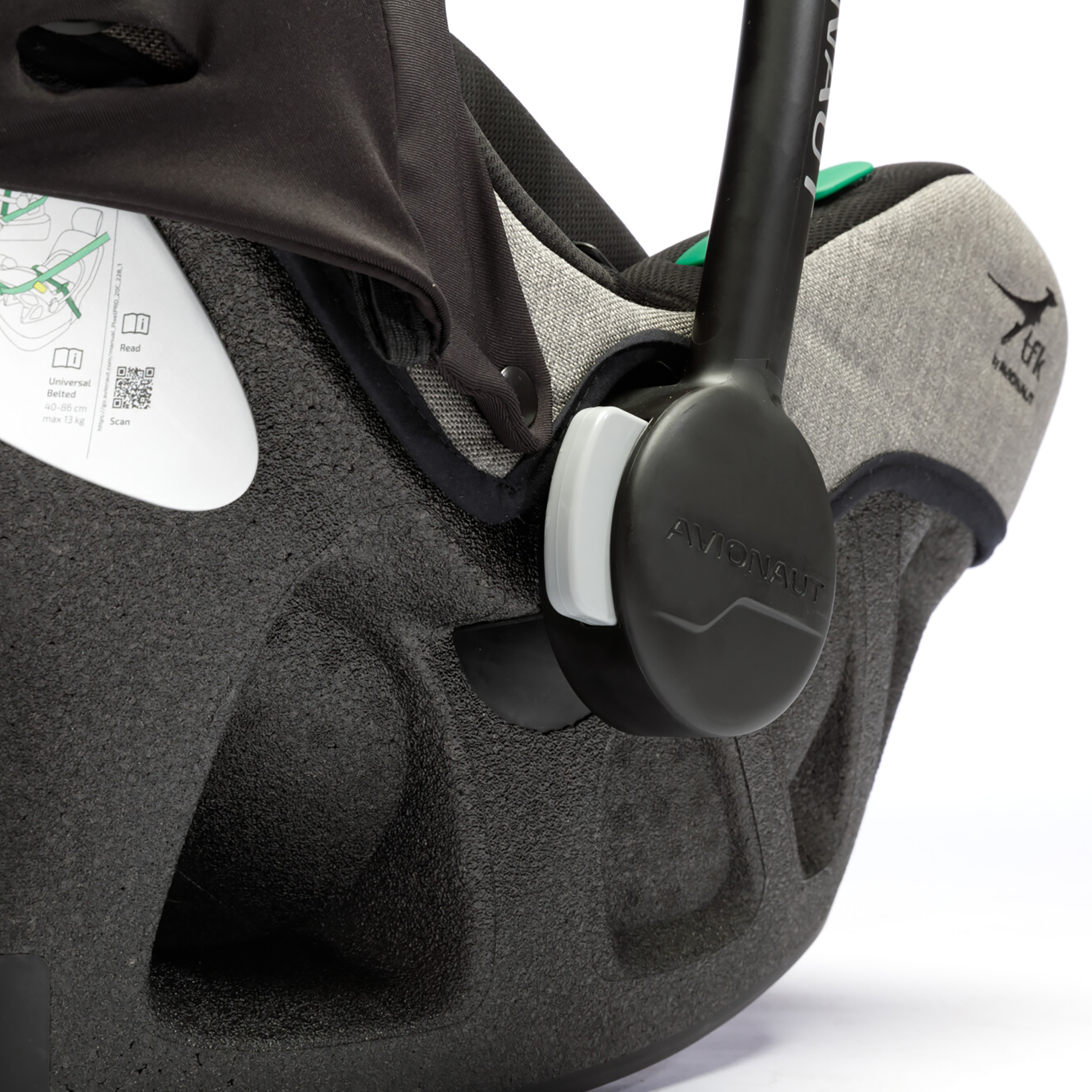 Babyschalen 0-13 kg, Gruppe 0+, tfk, Grau – Produktansicht