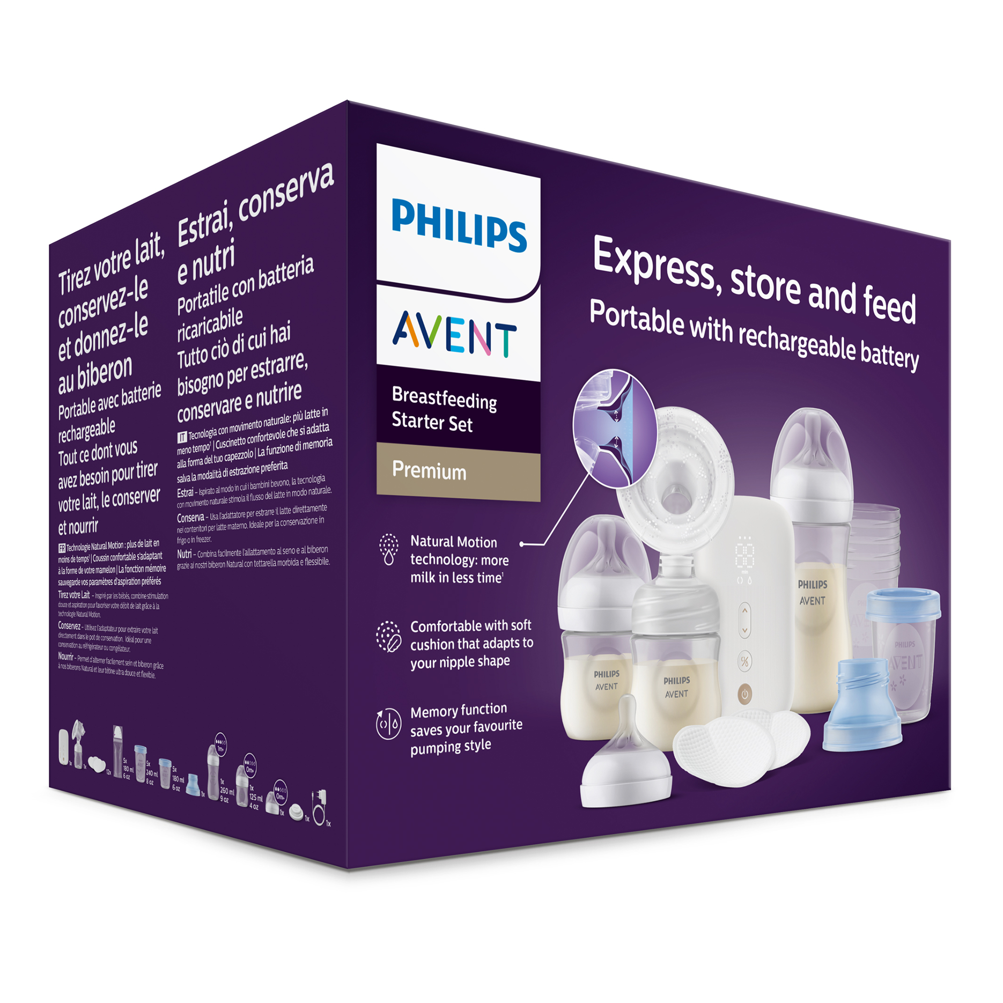 Stillset mit elektrischer Pumpe Natural Motion SCD330/31 PHILIPS AVENT Blau 2000584556304 2