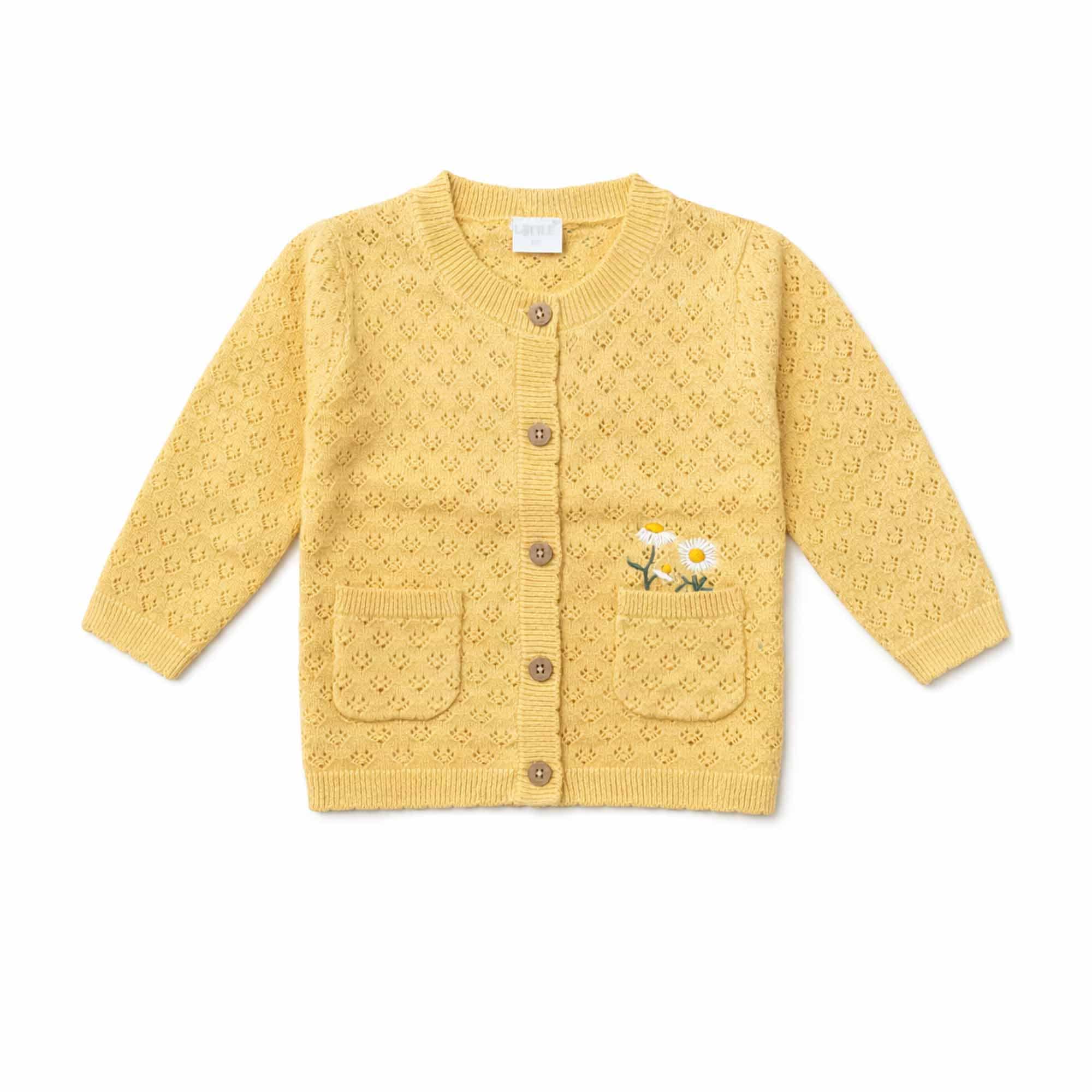 Sweat-, Fleece- & Strickjacken, LITTLE, Gelb – Besonderheit: aus 100% Baumwolle