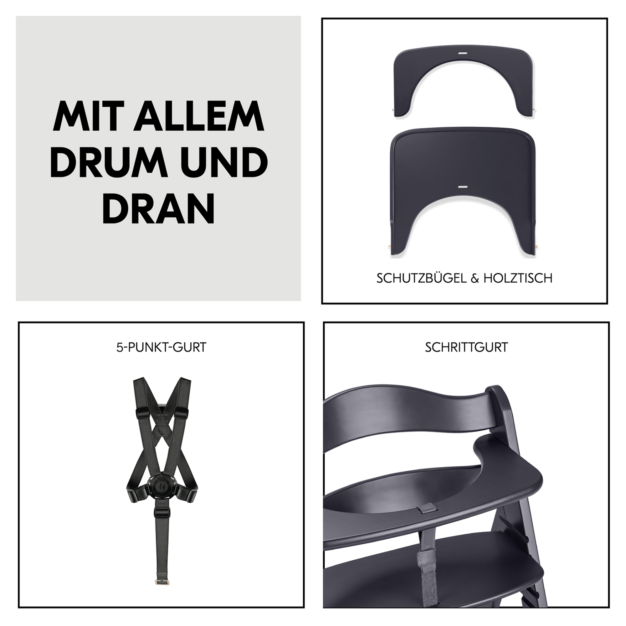 Treppenhochstühle, hauck, Grau – Produktansicht