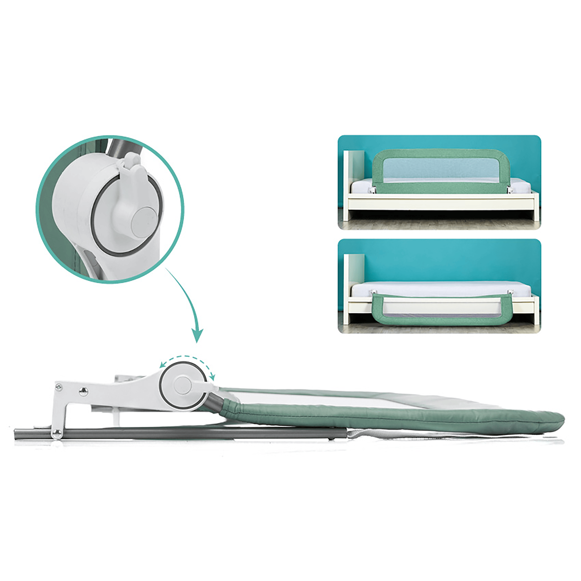 Bettgitter, fillikid, Grün – Produktansicht