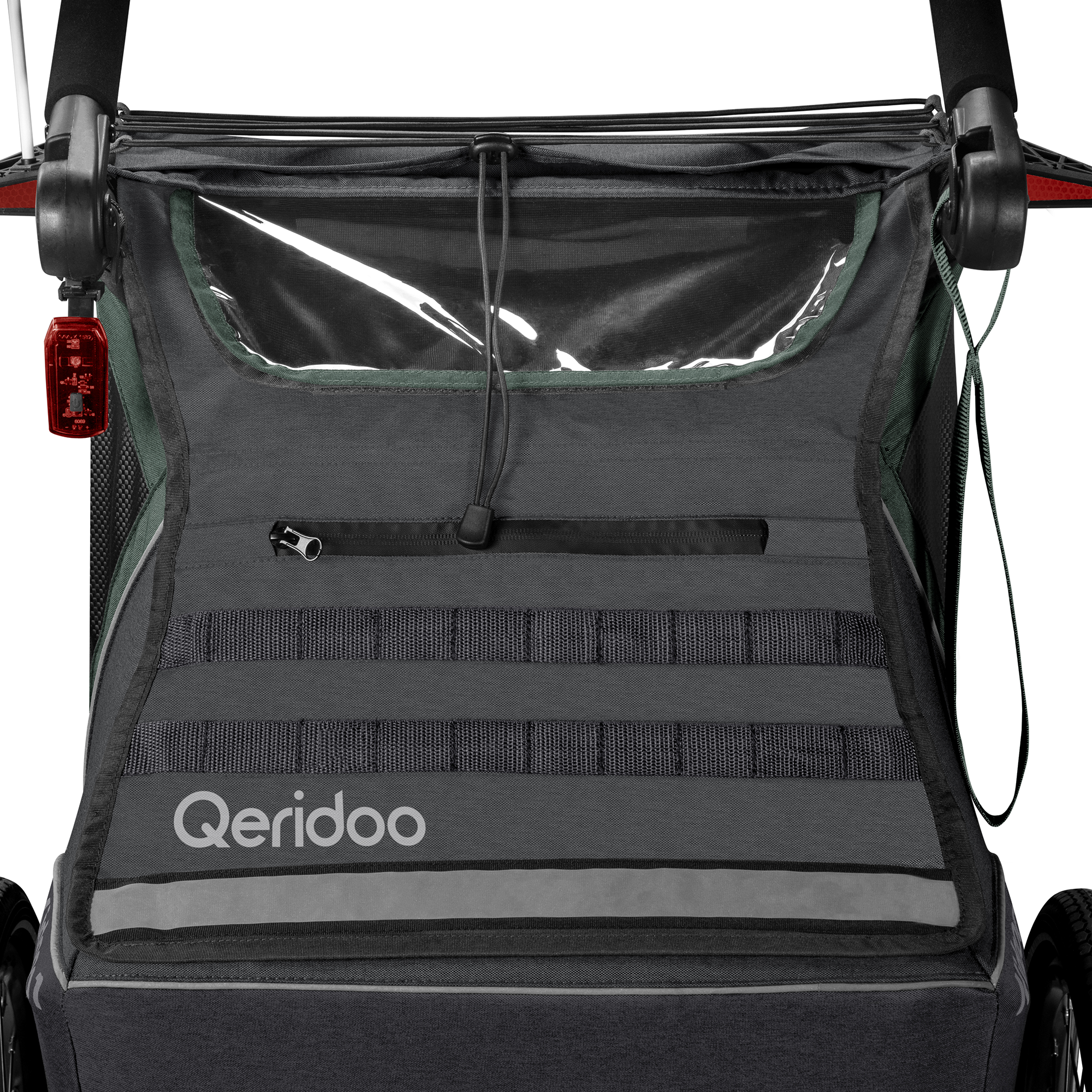 Fahrradanhänger, Qeridoo, Grün – Produktansicht