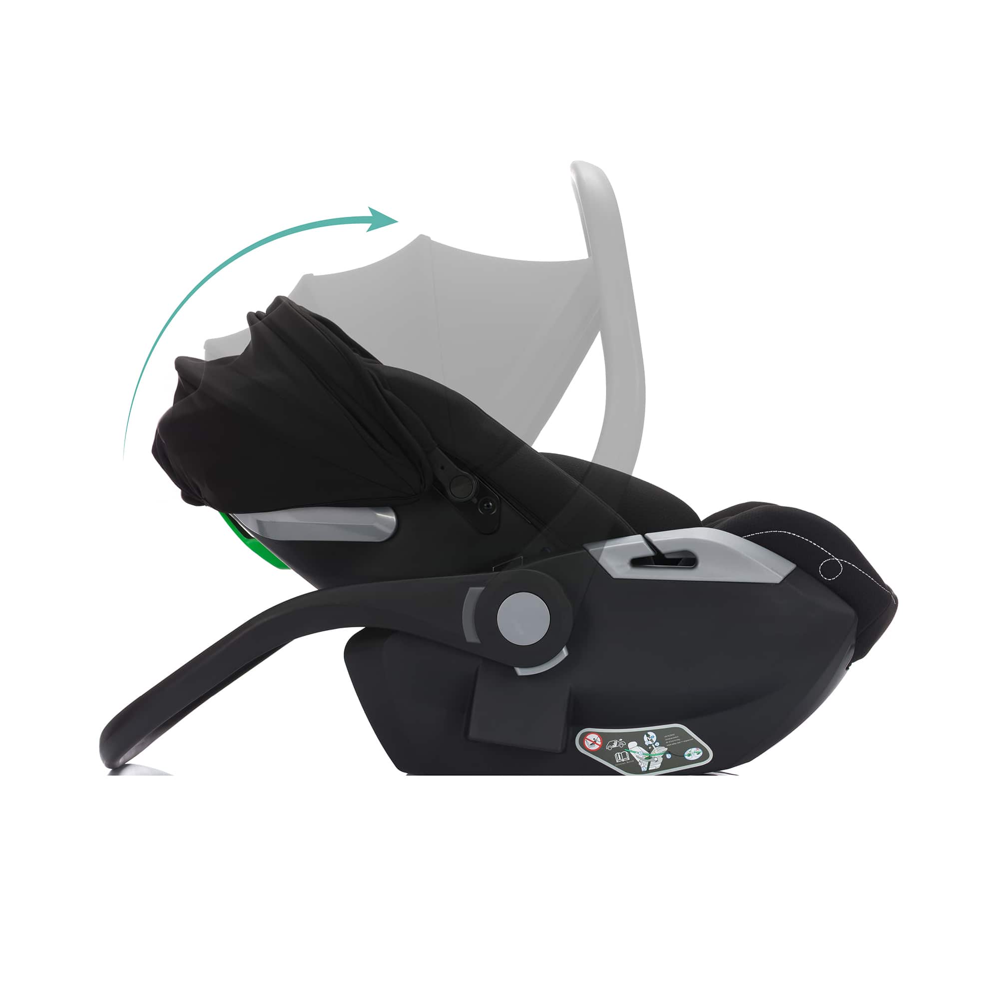 Babyschalen 0-13 kg, Gruppe 0+, fillikid, Schwarz – Produktansicht