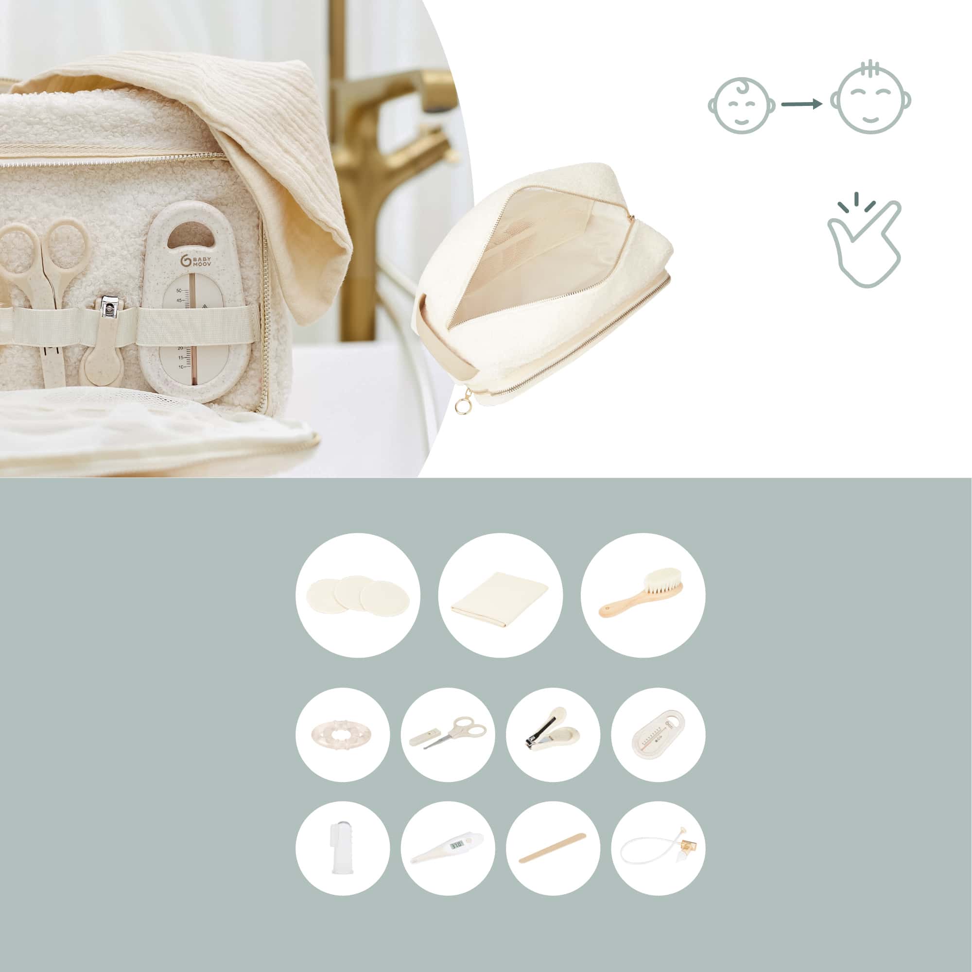 Babypflege-Sets, babymoov, Weiß – Produktansicht