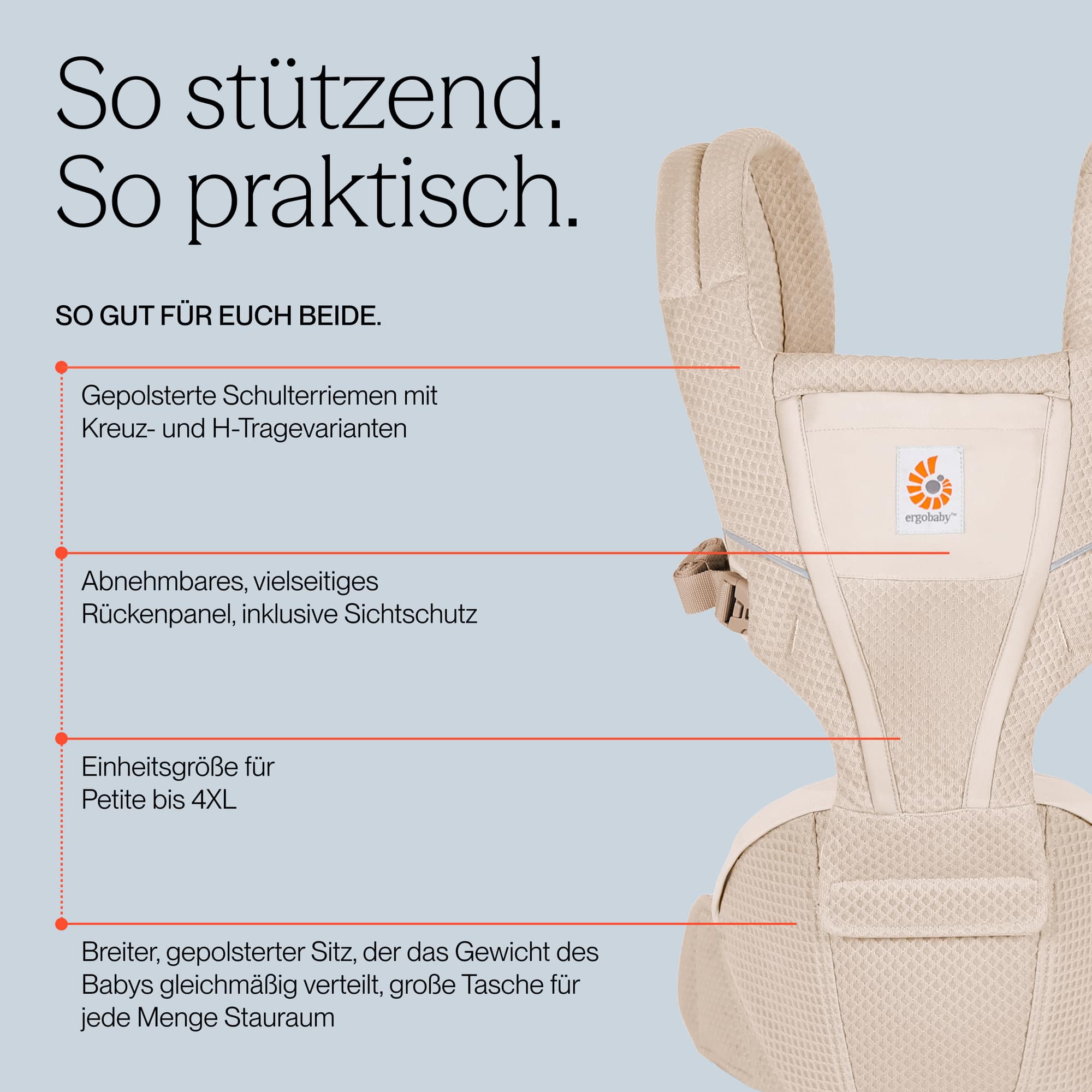 Hüfttragen, ERGObaby, Pink – Produktansicht