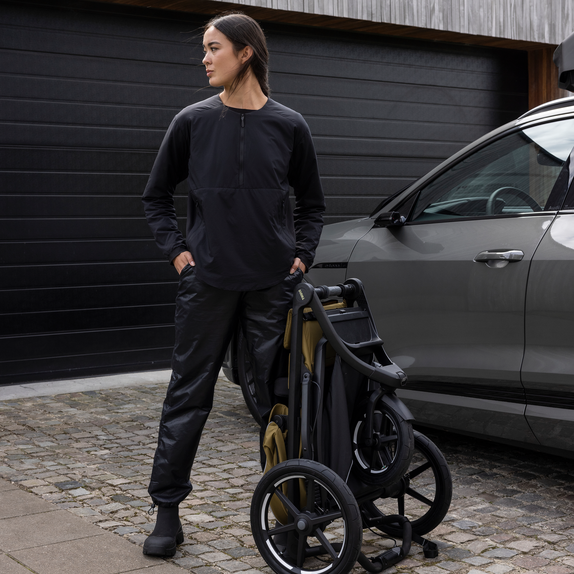 Kombi-Kinderwagen, THULE, Grün – Produktansicht
